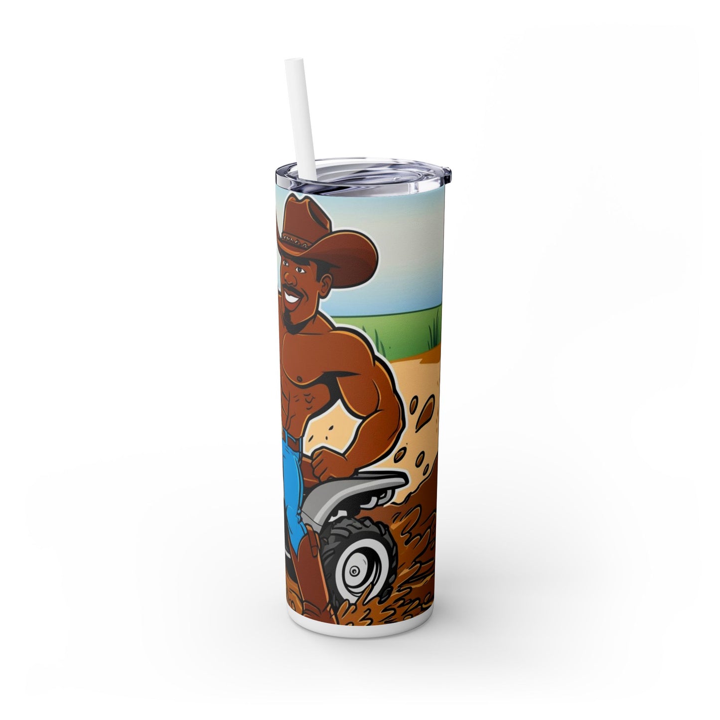 Big Boy Skinny Tumbler with Straw, 20oz
