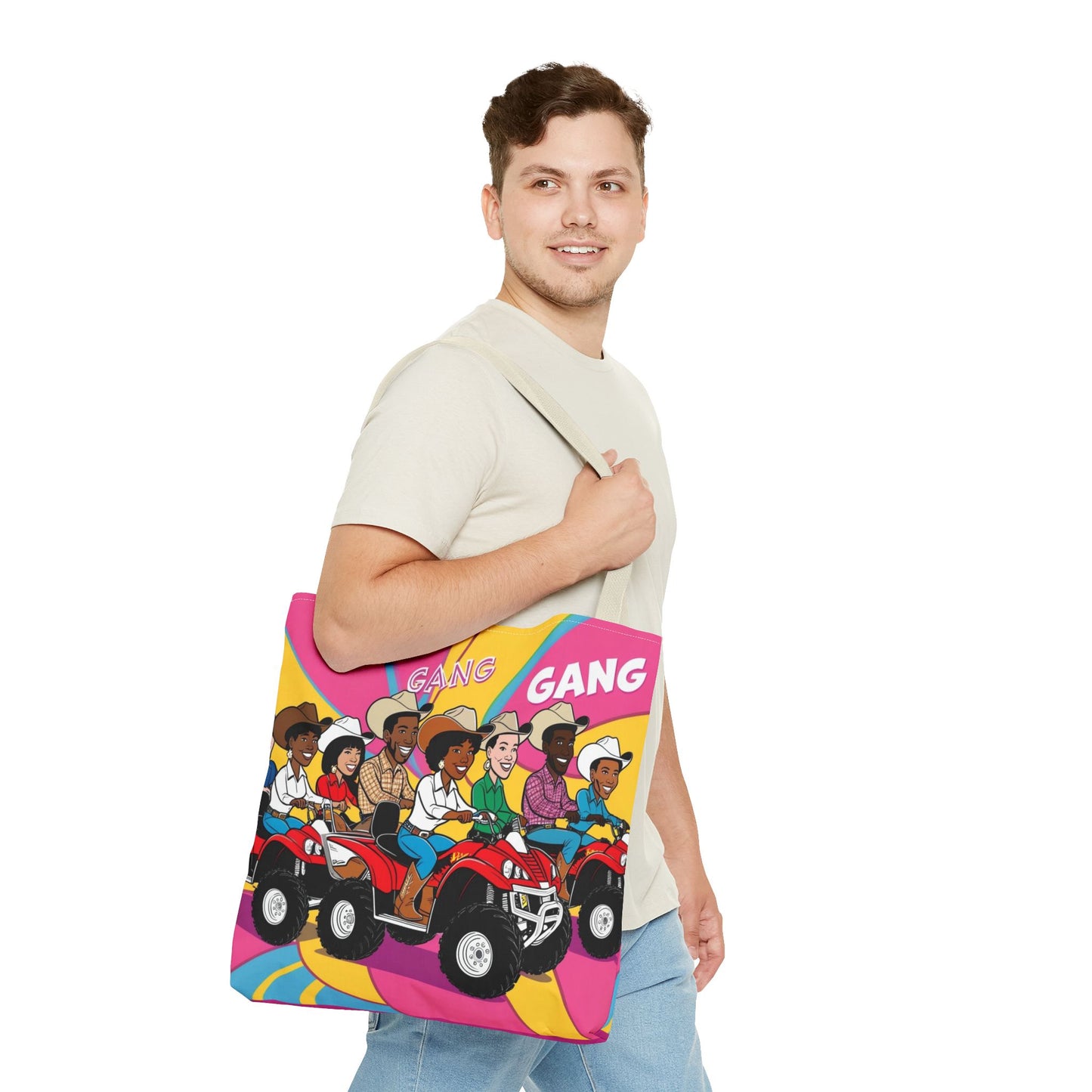 Retro Quad Gang Tote Bag