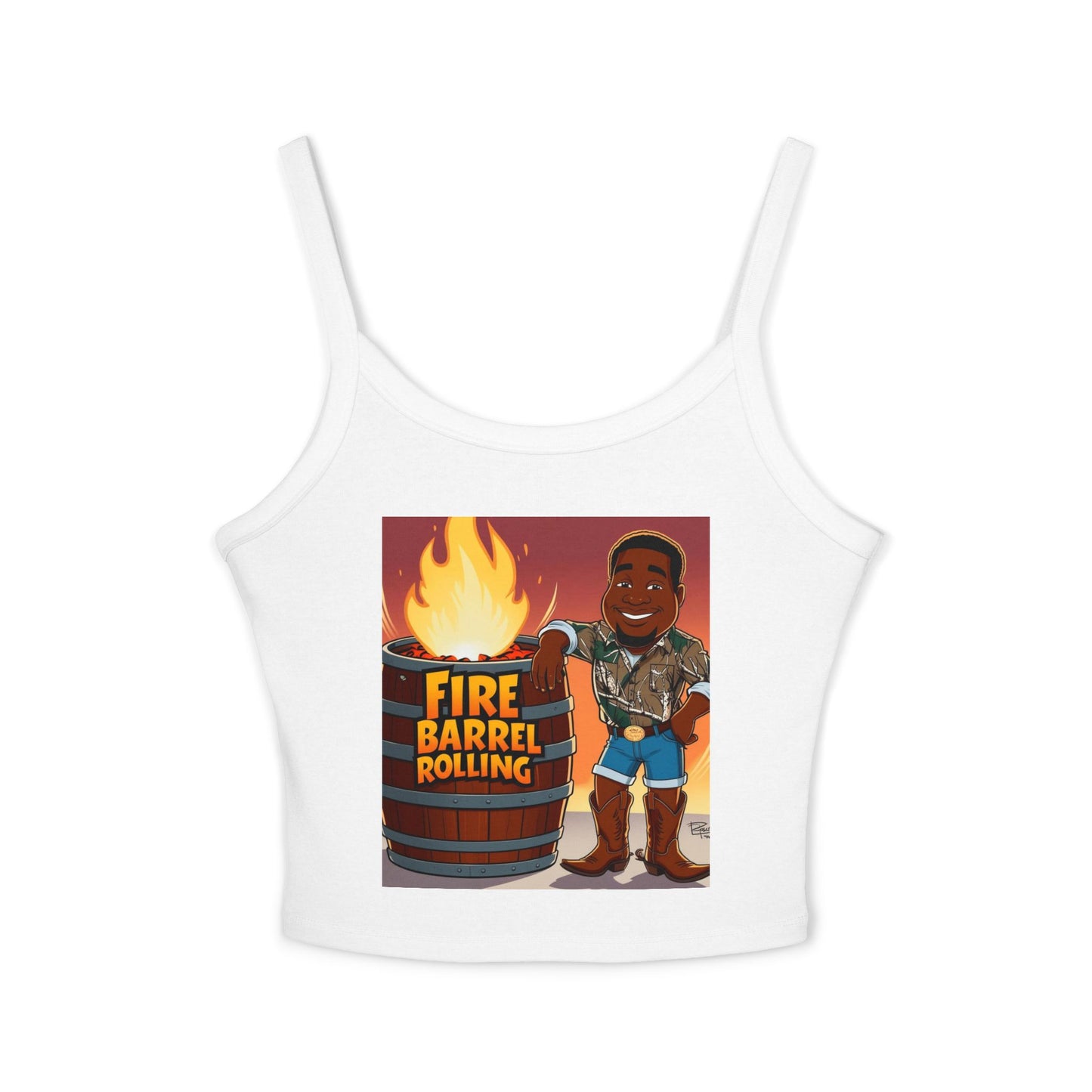 Fire Barrel Rolling Women's Spaghetti Strap Tank Top