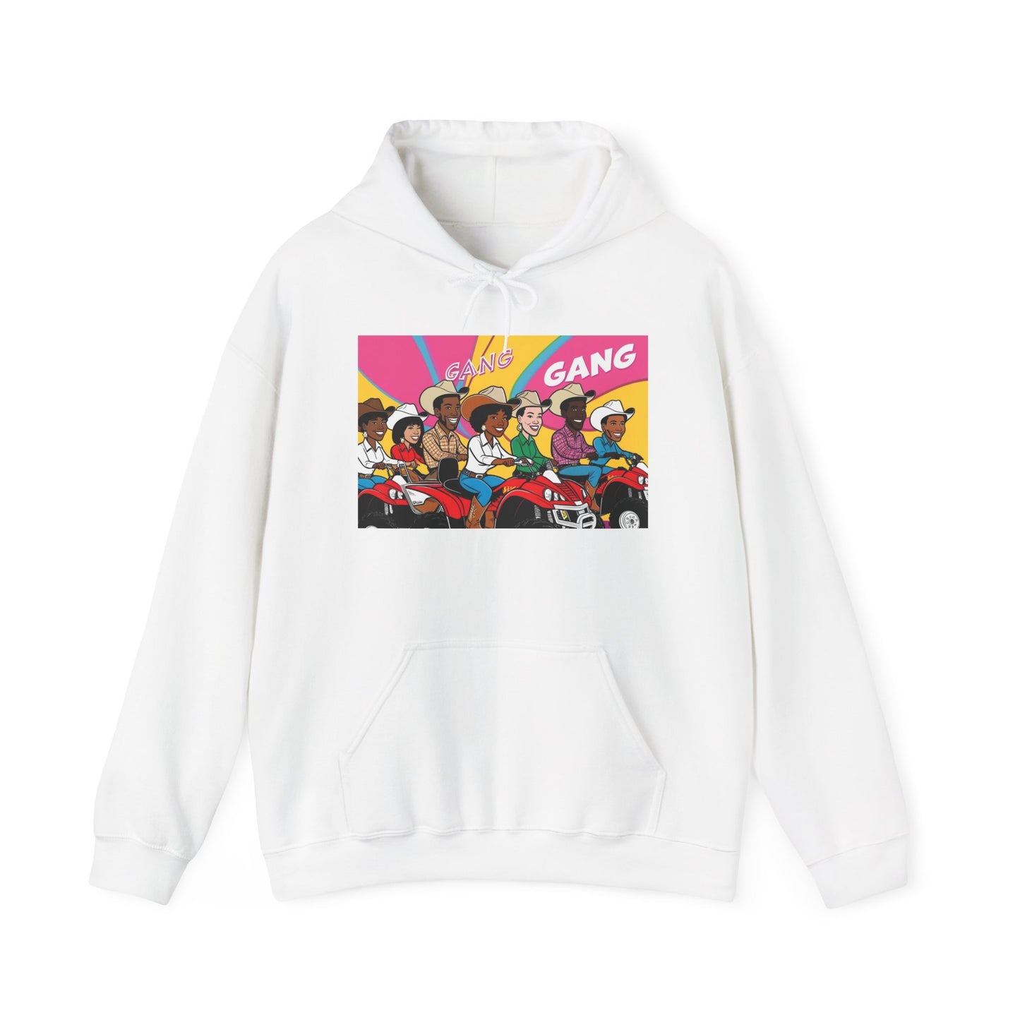 Retro Quad Gang Graphic Hoodie