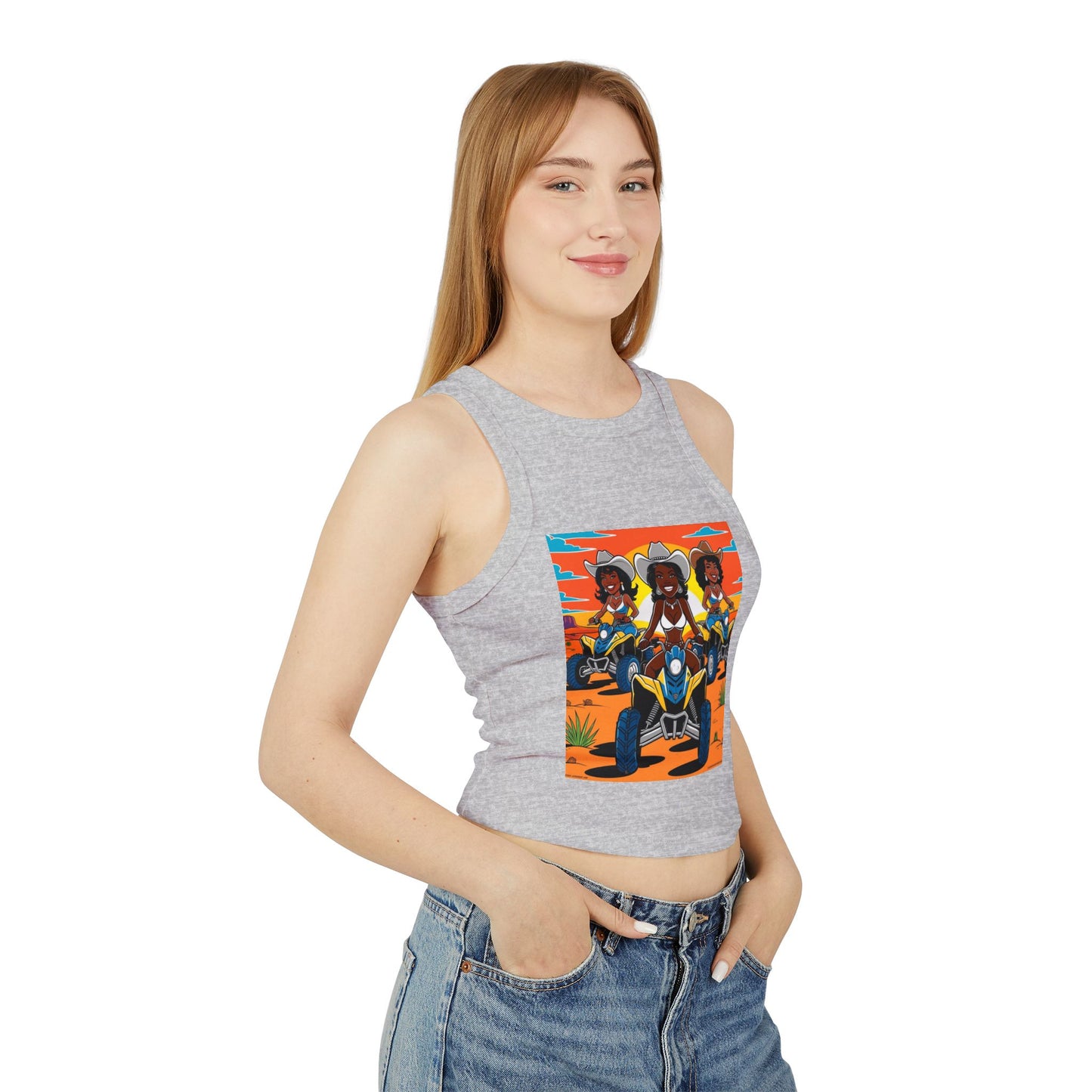 Sexy Off Roader Women's Micro Rib Racer Tank Top