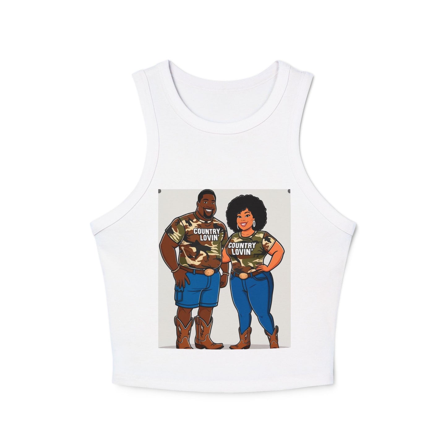 Country Lovin Women's Micro Rib Racer Tank Top