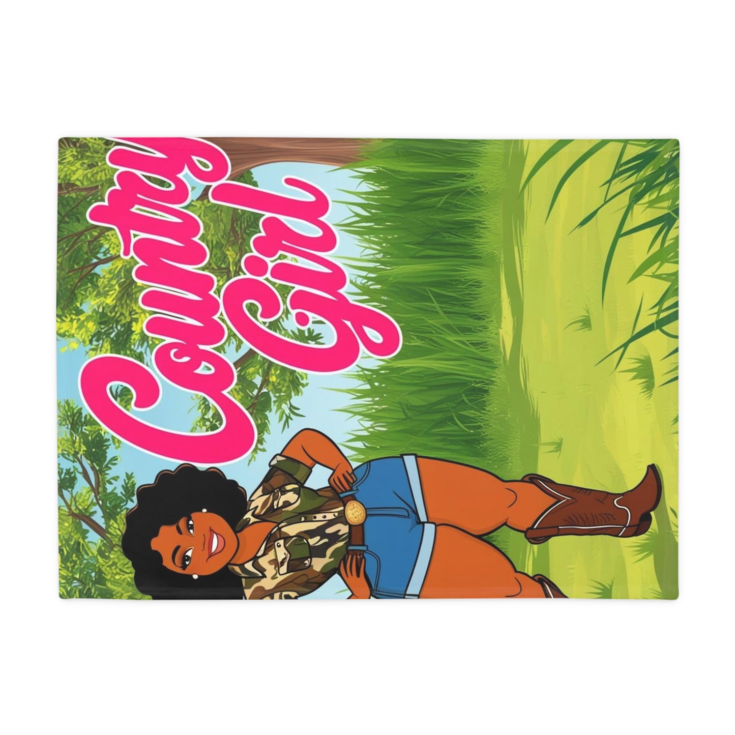 Country Girl Plush Fleece Blanket