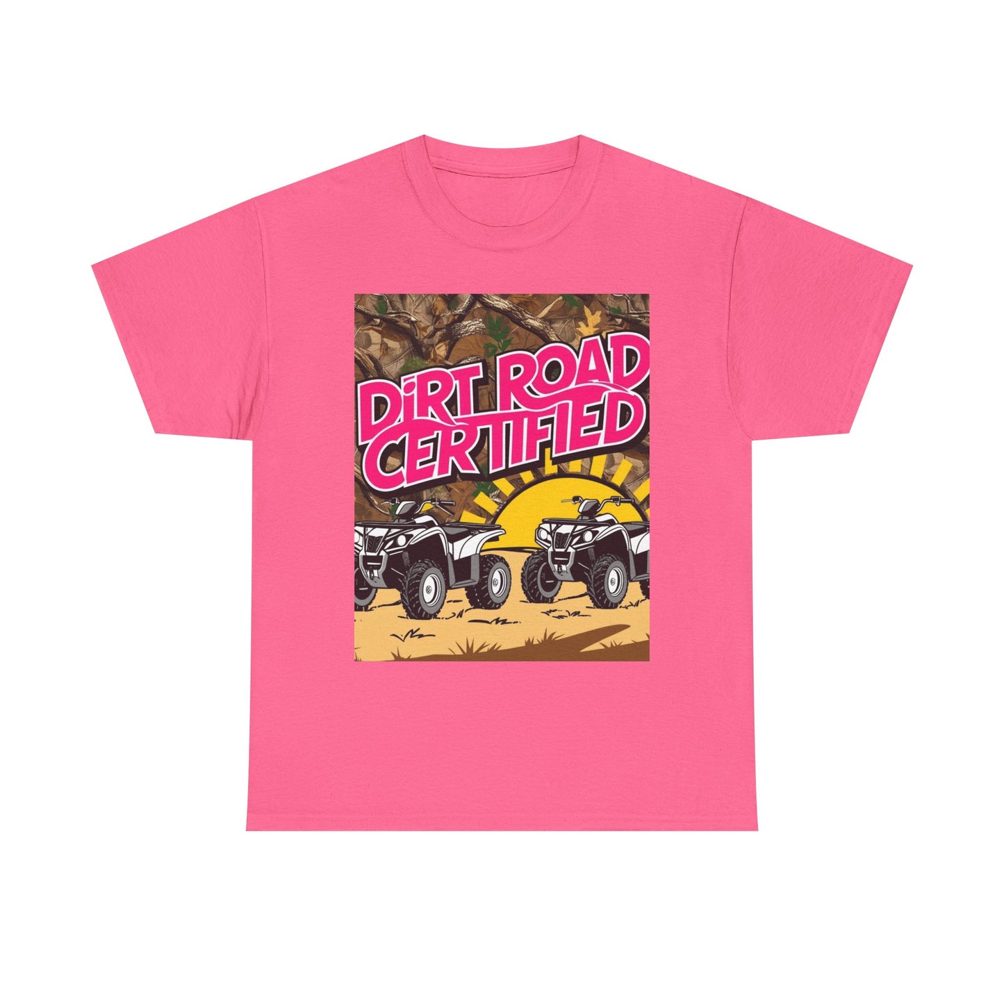 Dirt Road Certified Pink 2-More Colors Unisex Cotton Tee