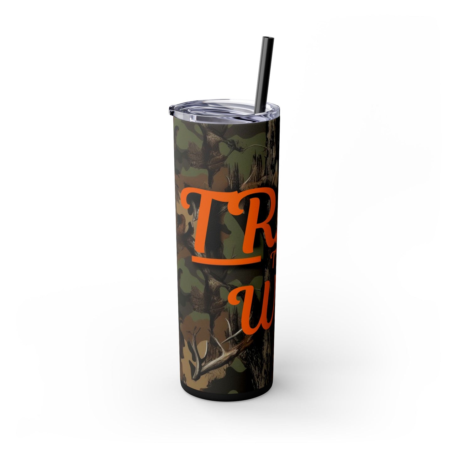 Trail That Way Skinny Tumbler with Straw, 20oz