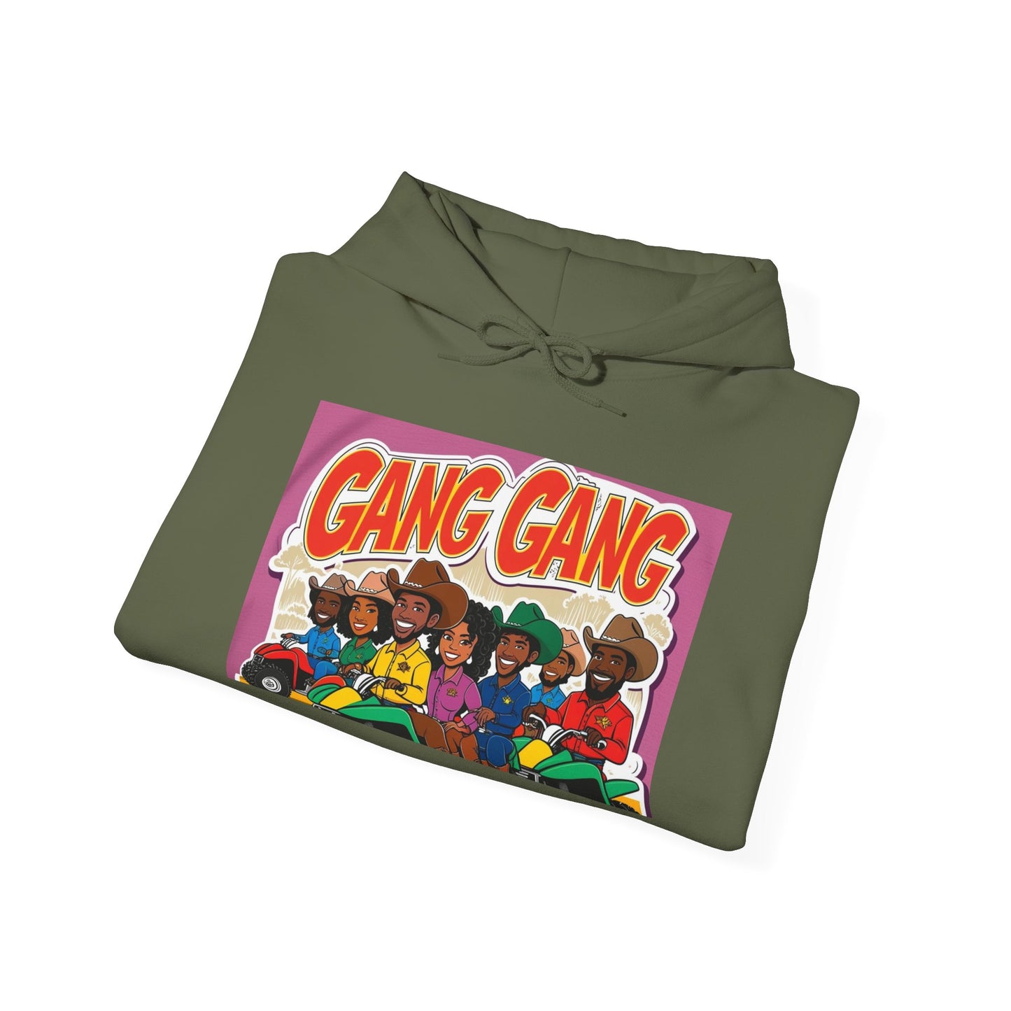 Group ATV Cartoon Graphic Hoodie