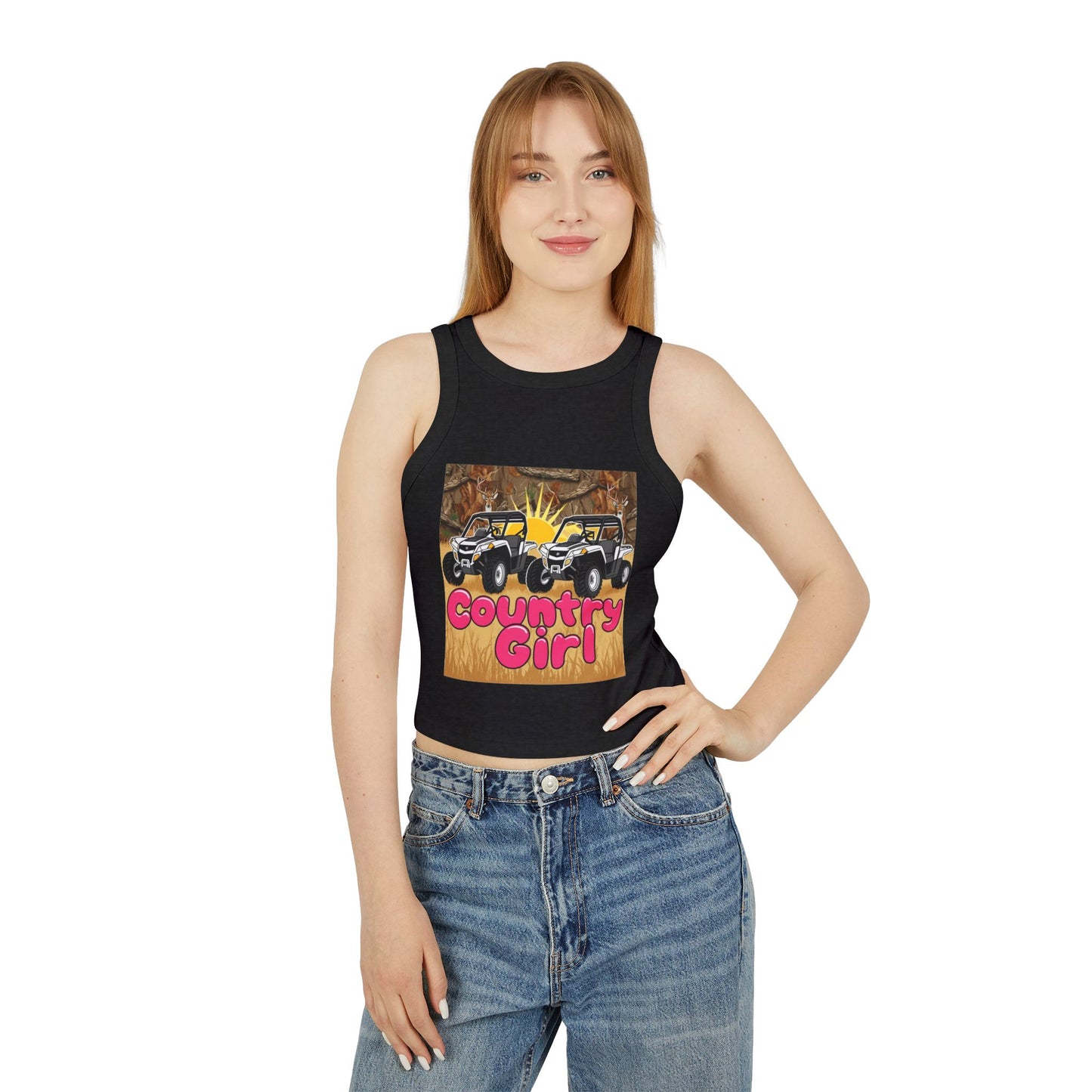 Country Girl Women's Micro Rib Racer Tank Top