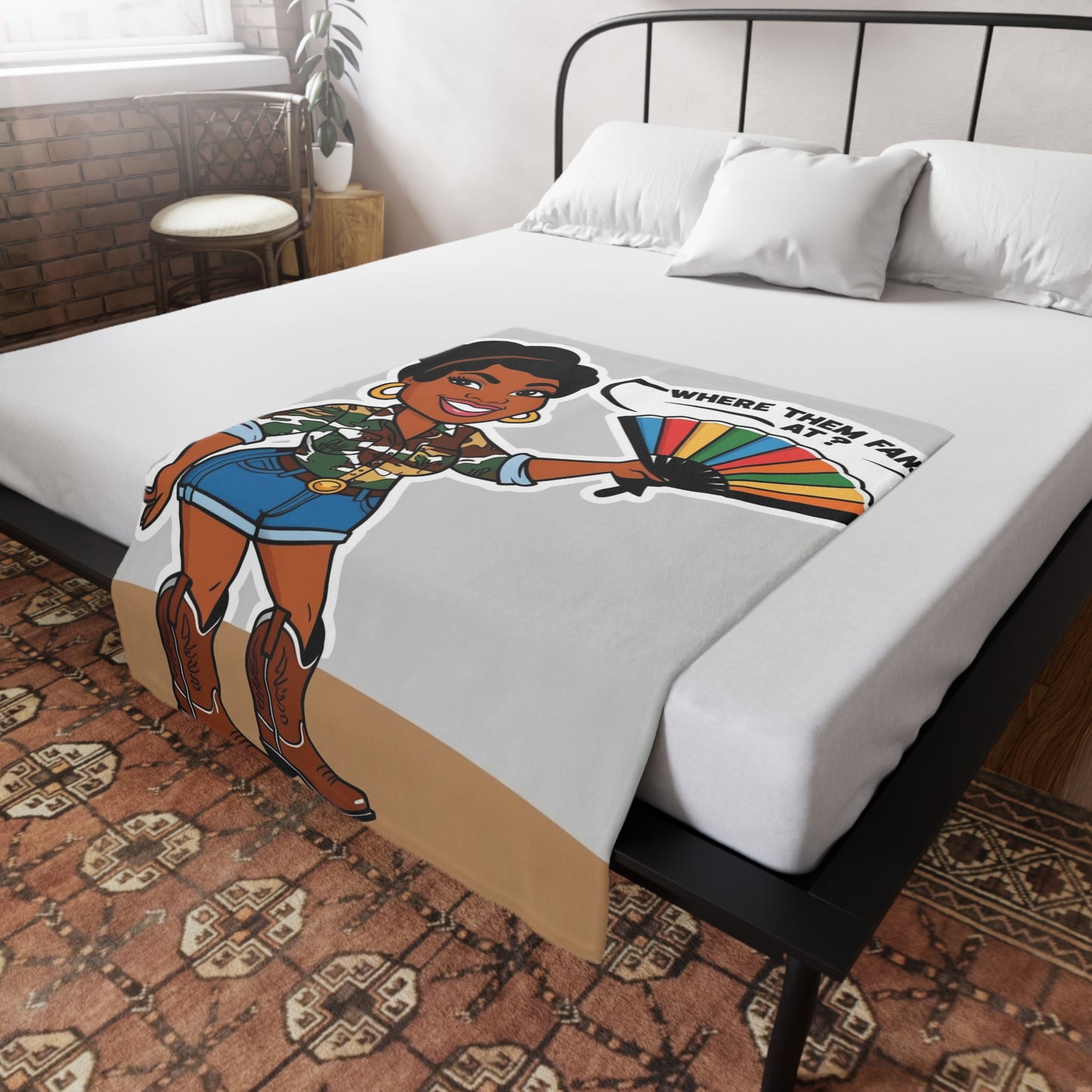 Where Them Fans At? Plush Fleece Blanket