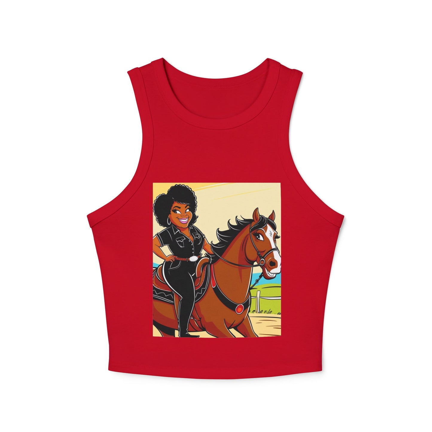 Sittin' Pretty Women's Micro Rib Racer Tank Top