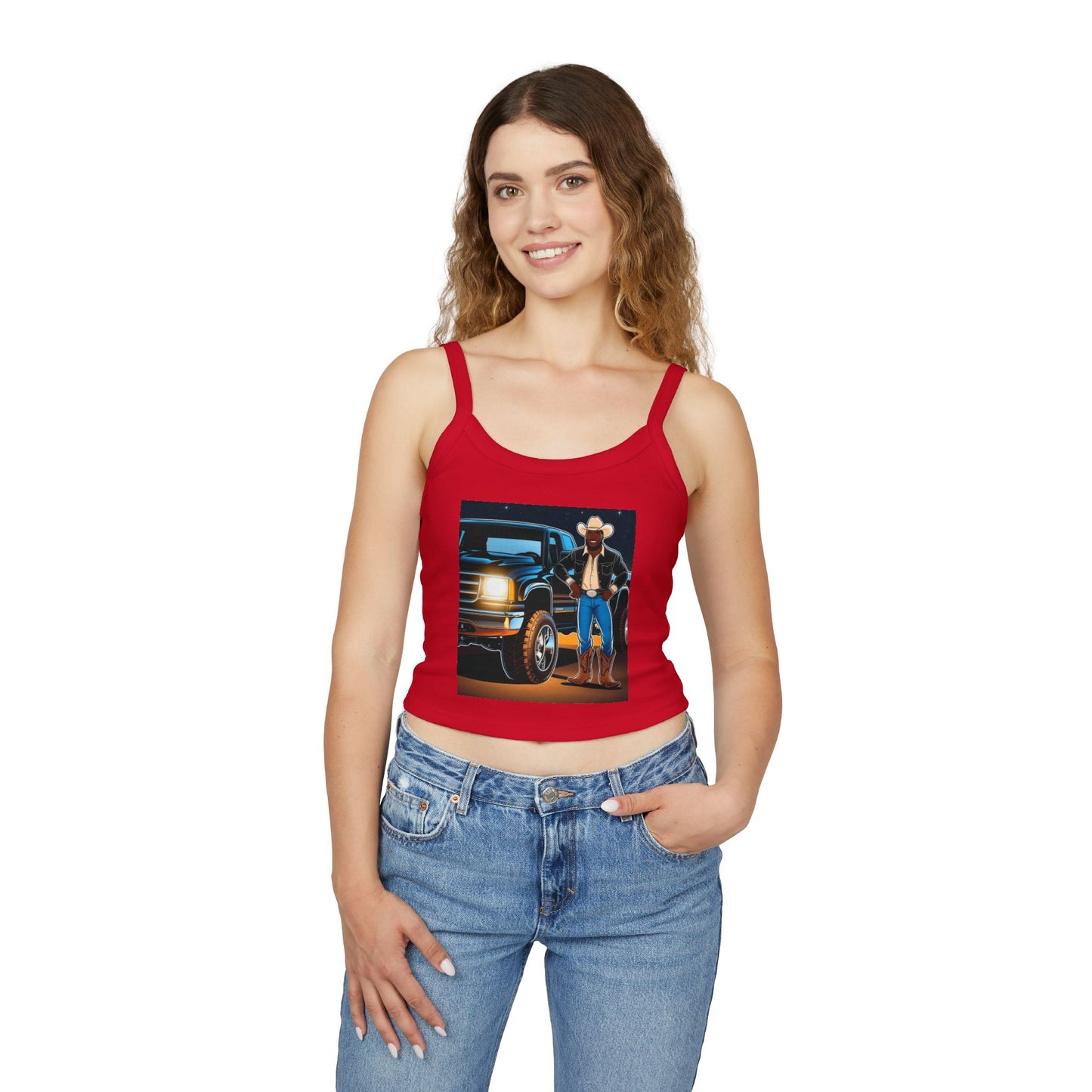 Don't Touch My Truck Spaghetti Strap Tank Top