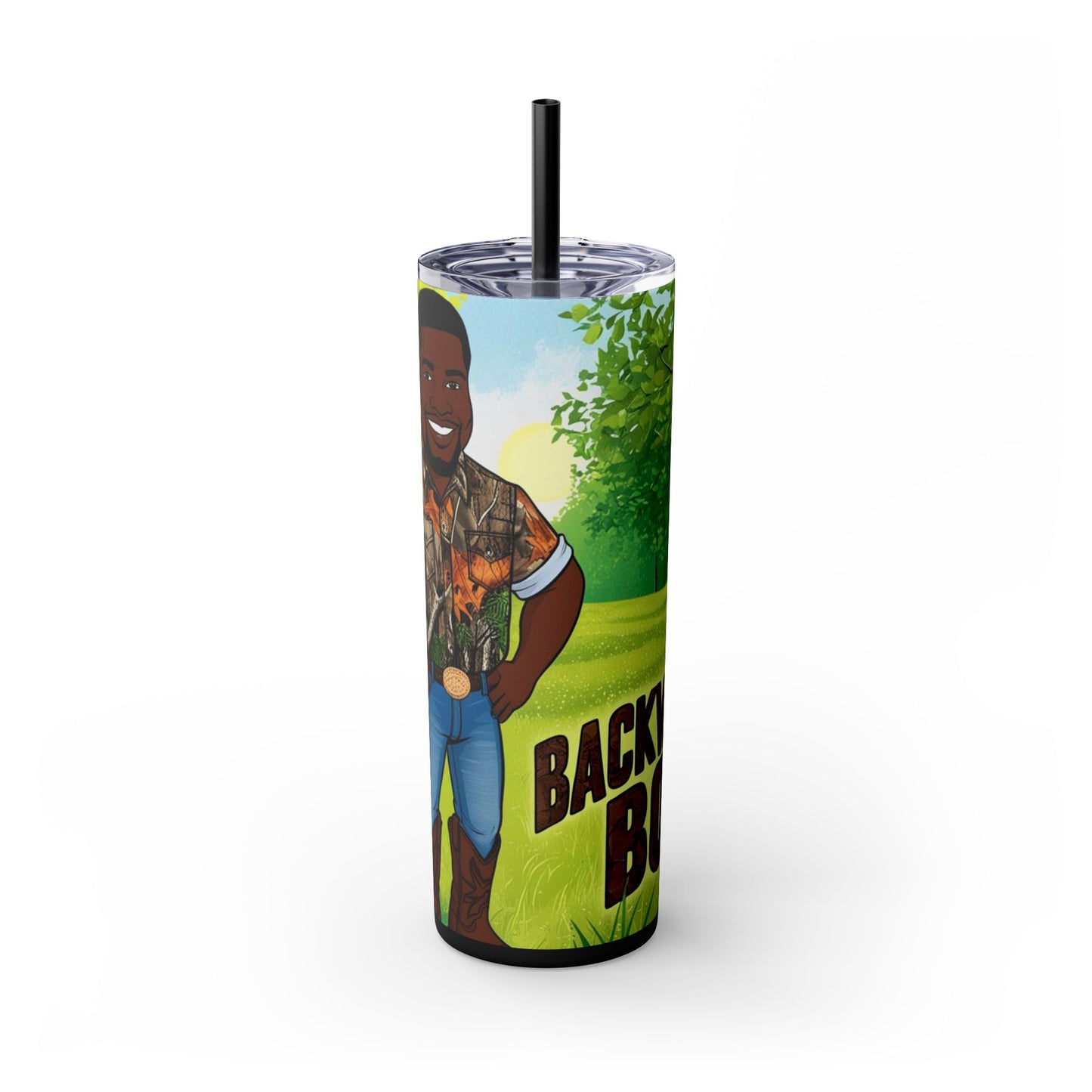 Backwoods Boy Skinny Tumbler - 20oz with Straw