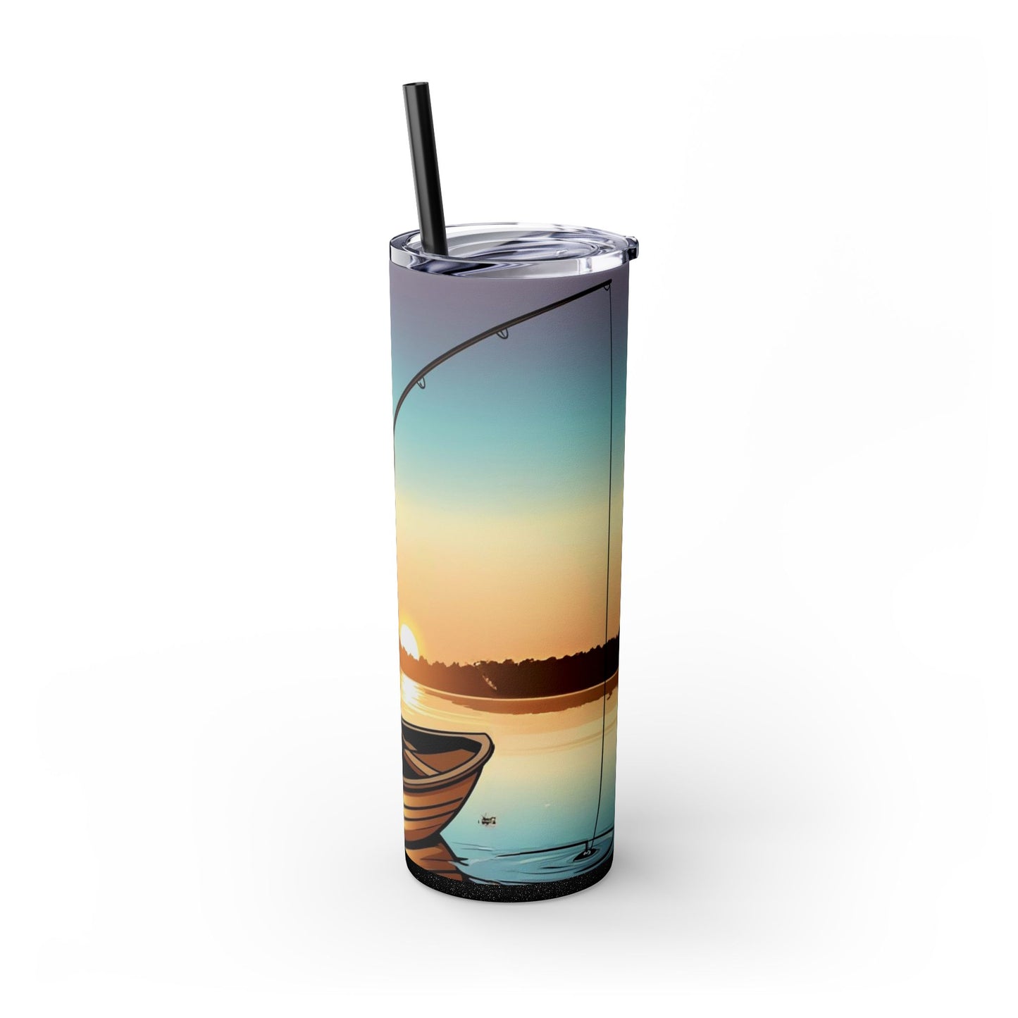 Handsome Fisherman Skinny Tumbler with Straw - 20oz