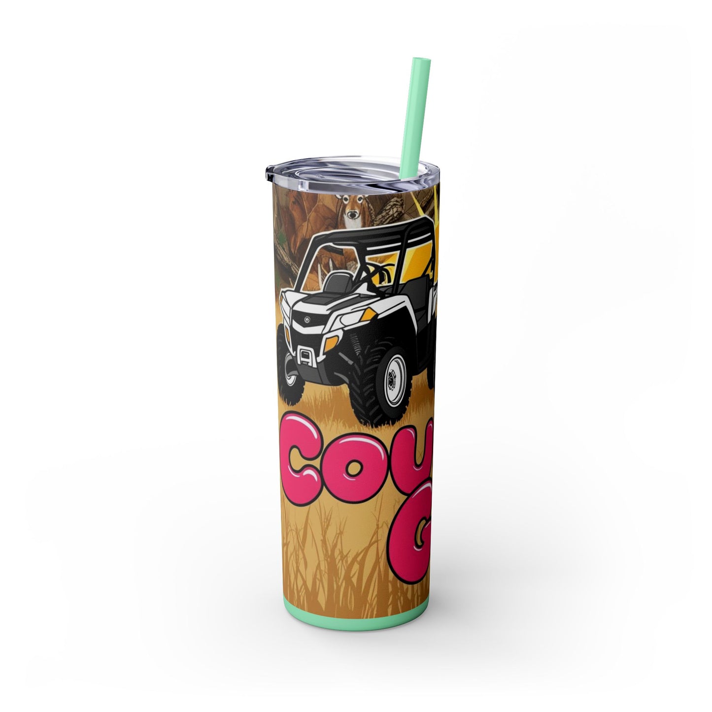 Country Girl Skinny Tumbler with Straw, 20oz