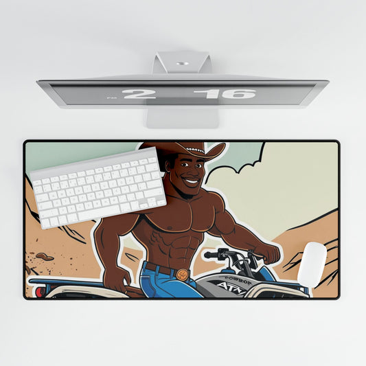Big Cowboy Adventure Desk Mat - Fun Office Decor for Home & Work