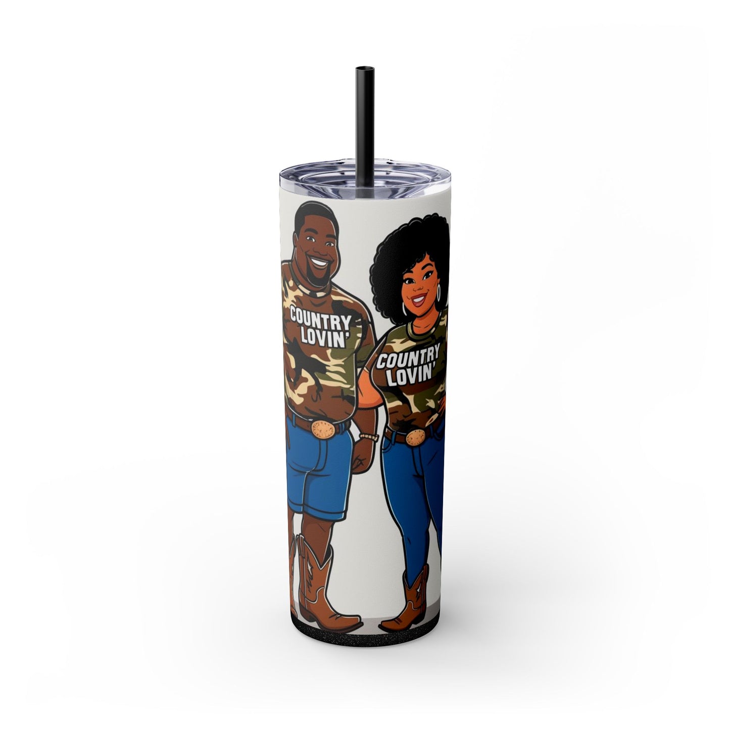 Country Lovin Skinny Tumbler with Straw, 20oz