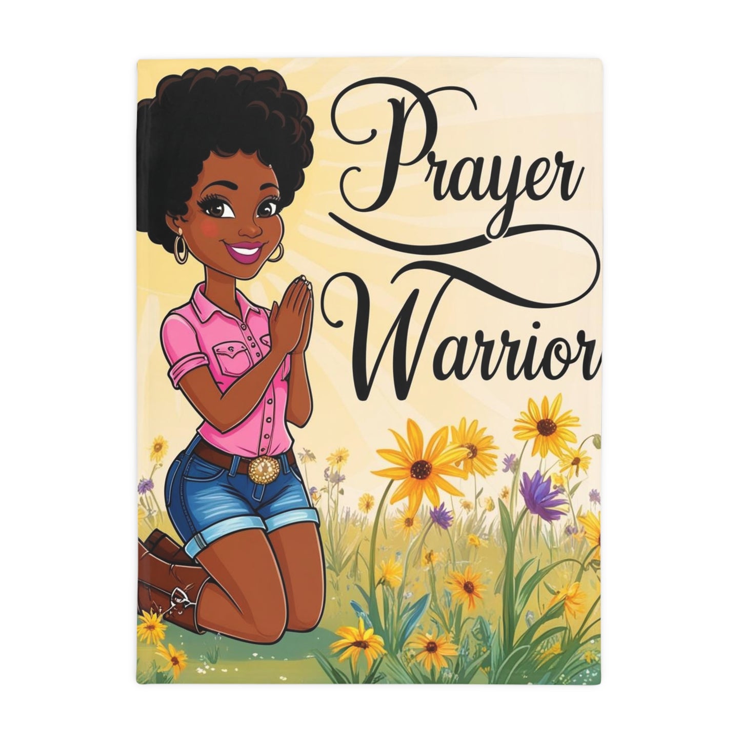 Prayer Warrior Plush Fleece Blanket