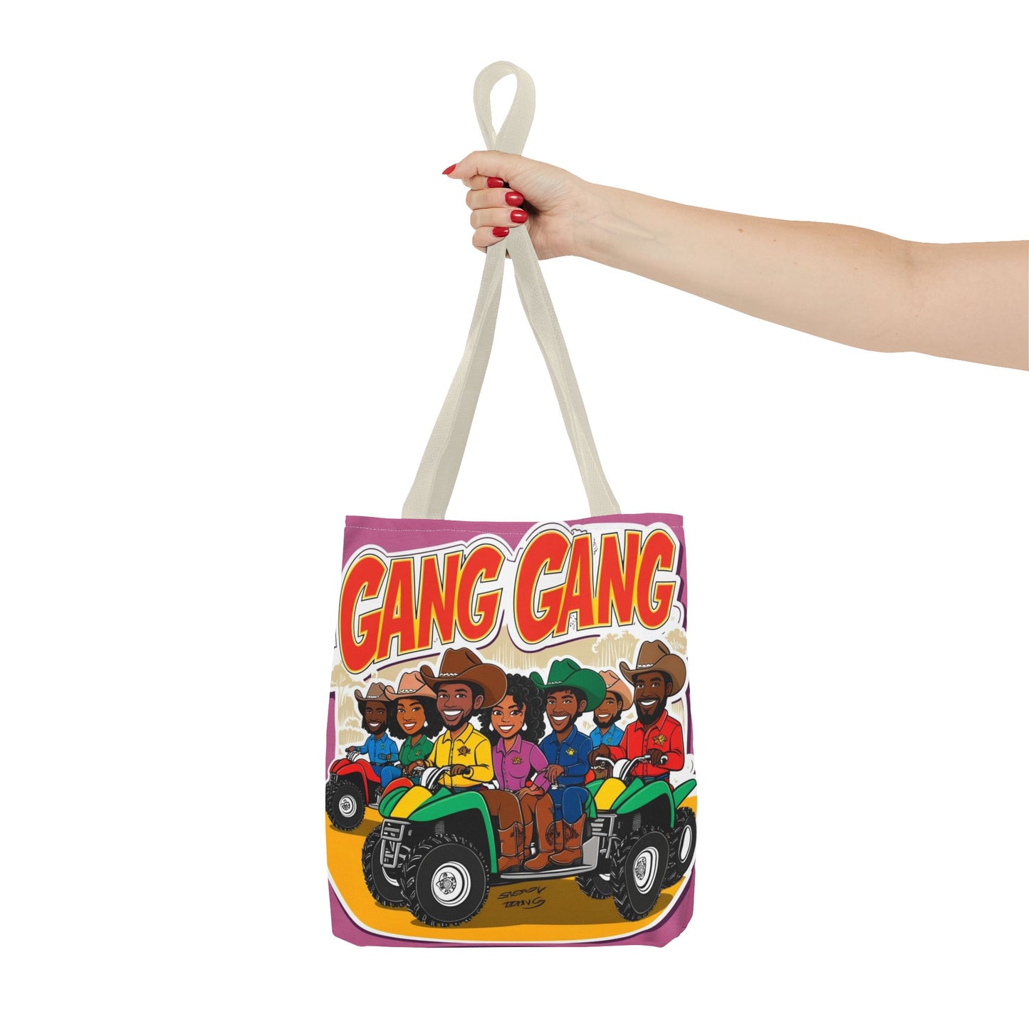 Group ATV Cartoon Tote Bag