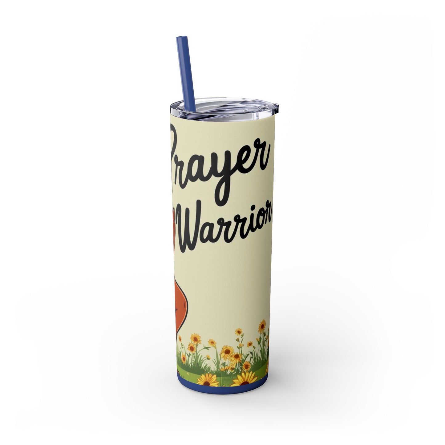 Prayer Warrior  20oz Skinny Tumbler with Straw