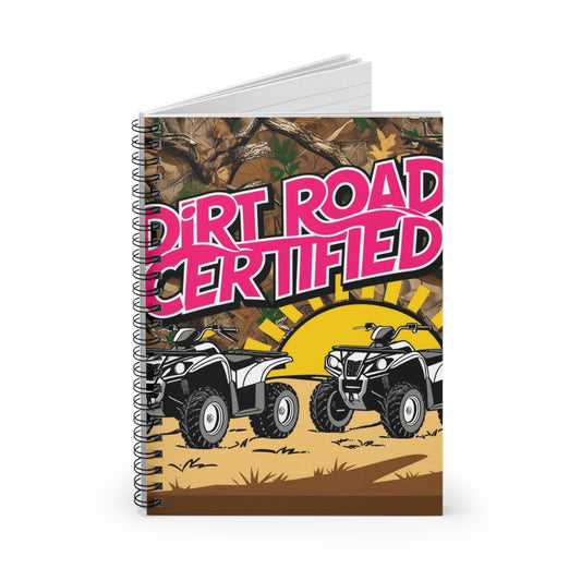 Dirt Road Certified Pink Spiral Notebook