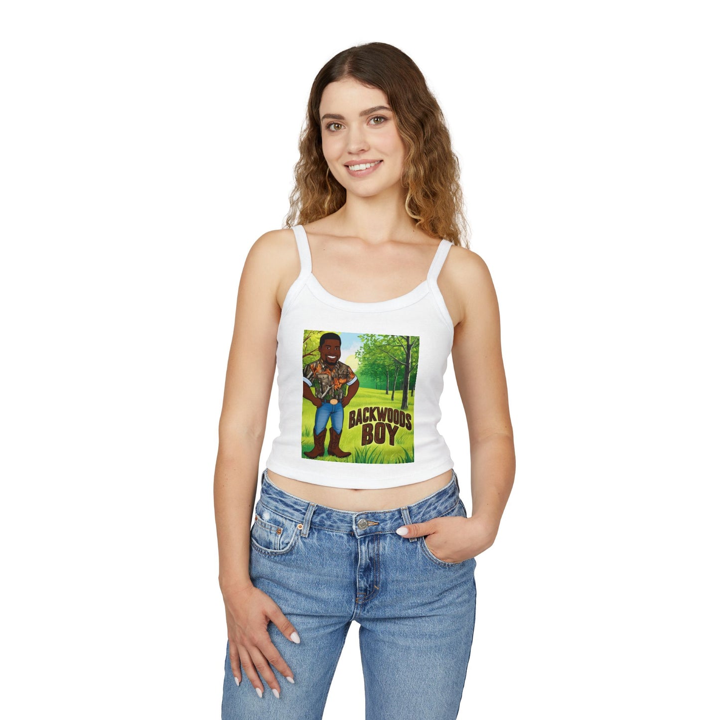 Backwoods Boy Spaghetti Strap Tank Top
