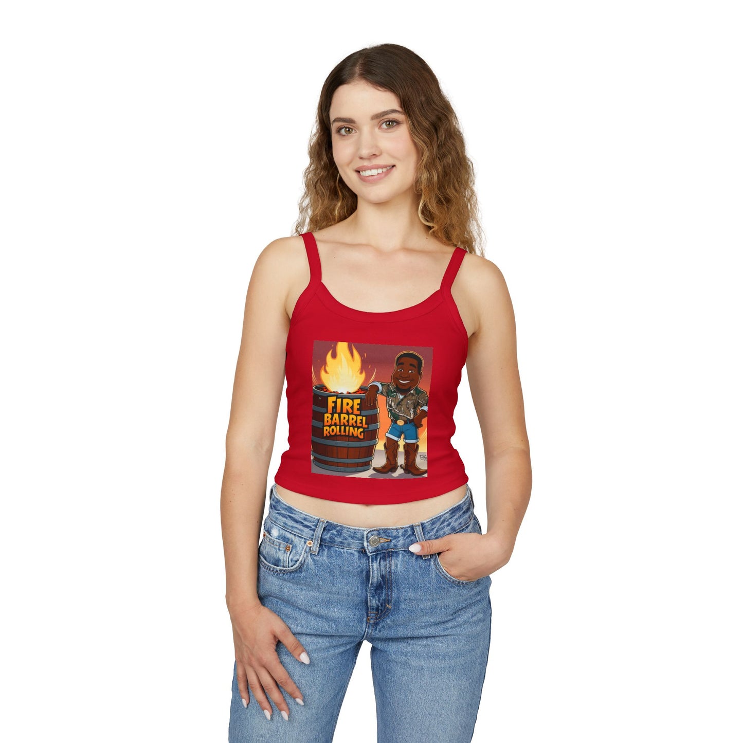 Fire Barrel Rolling Women's Spaghetti Strap Tank Top