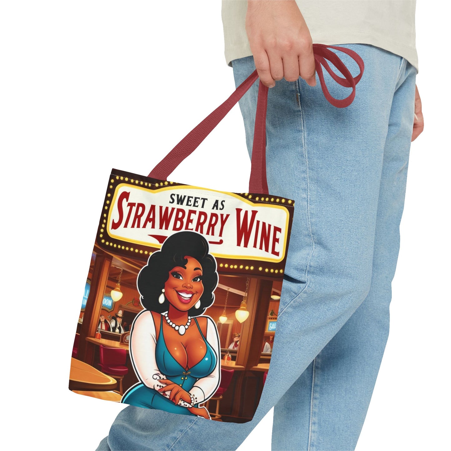 Sweet as Strawberry Wine Tote Bag
