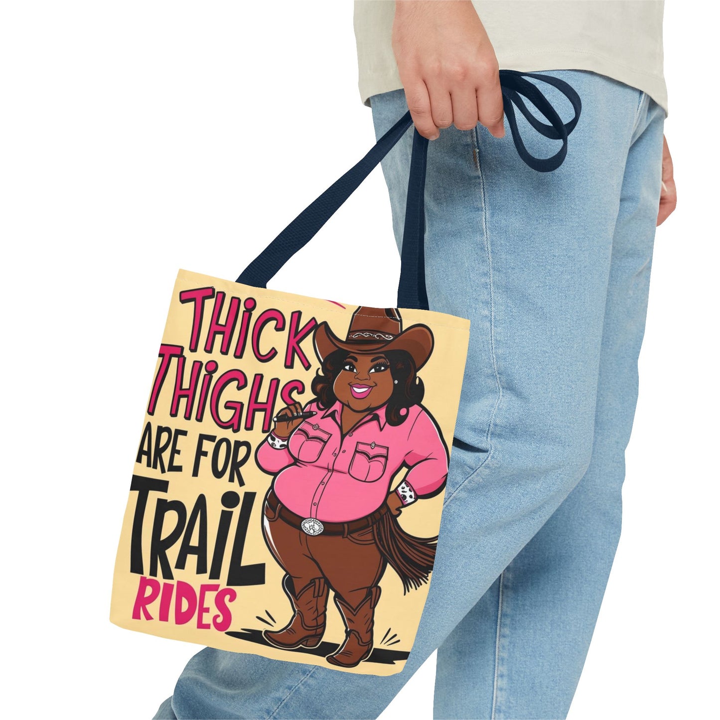 Thick Thighs Are For Trail Rides Tote Bag