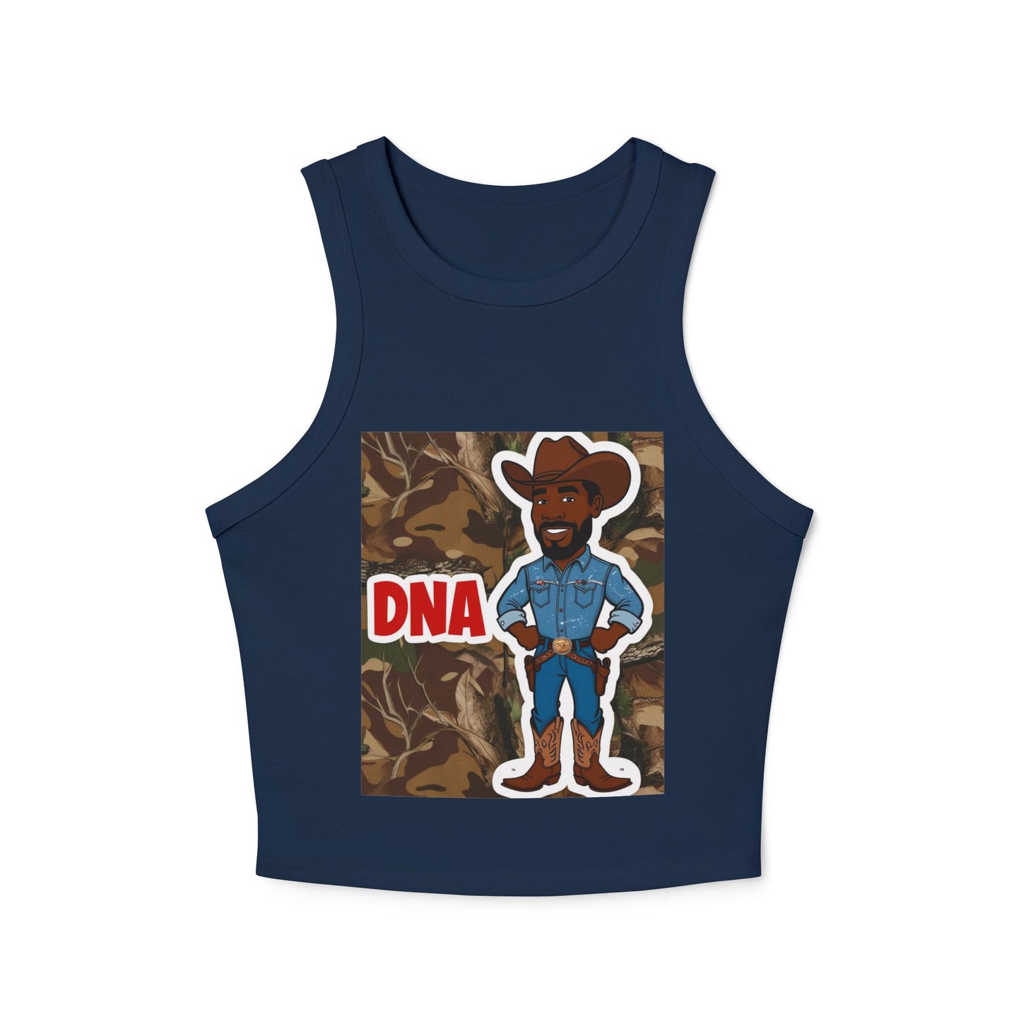 Country Boy DNA Graphic Racer Tank Top for Women