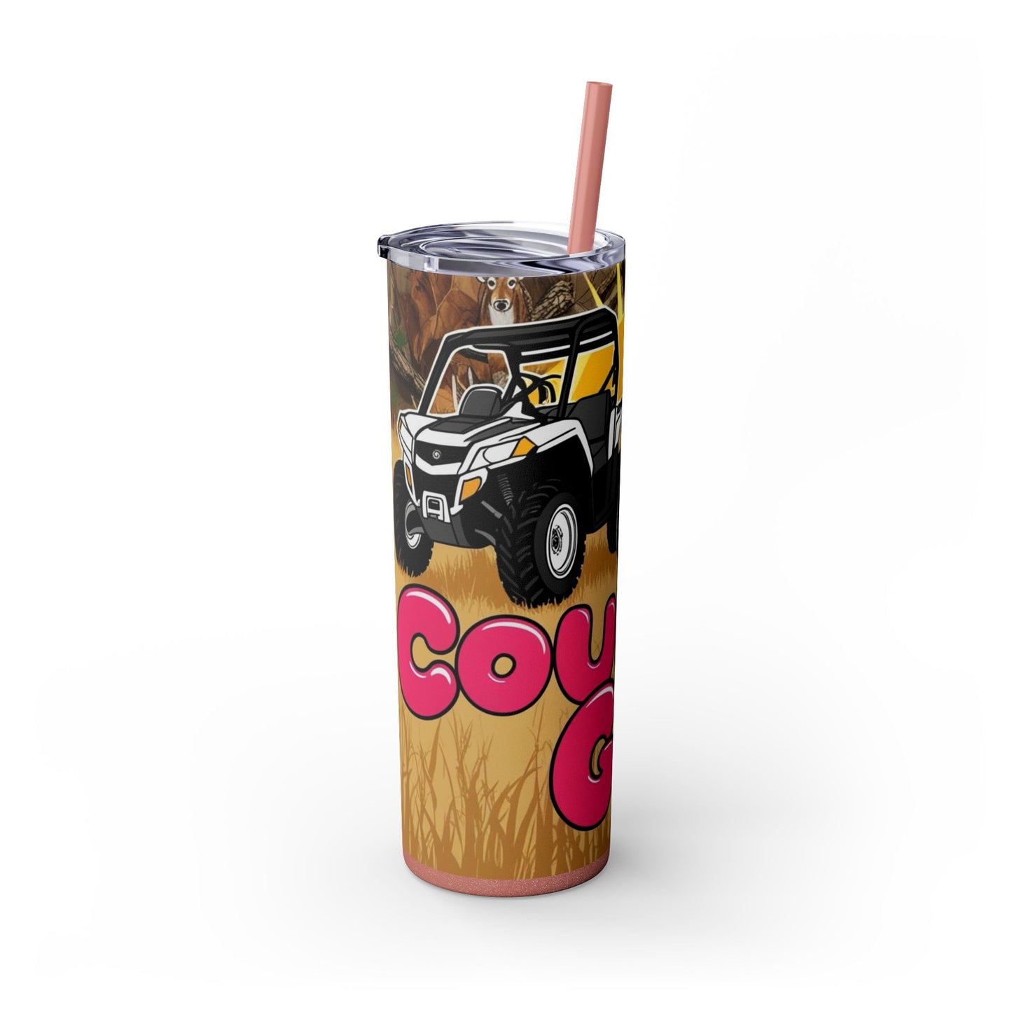 Country Girl Skinny Tumbler with Straw, 20oz