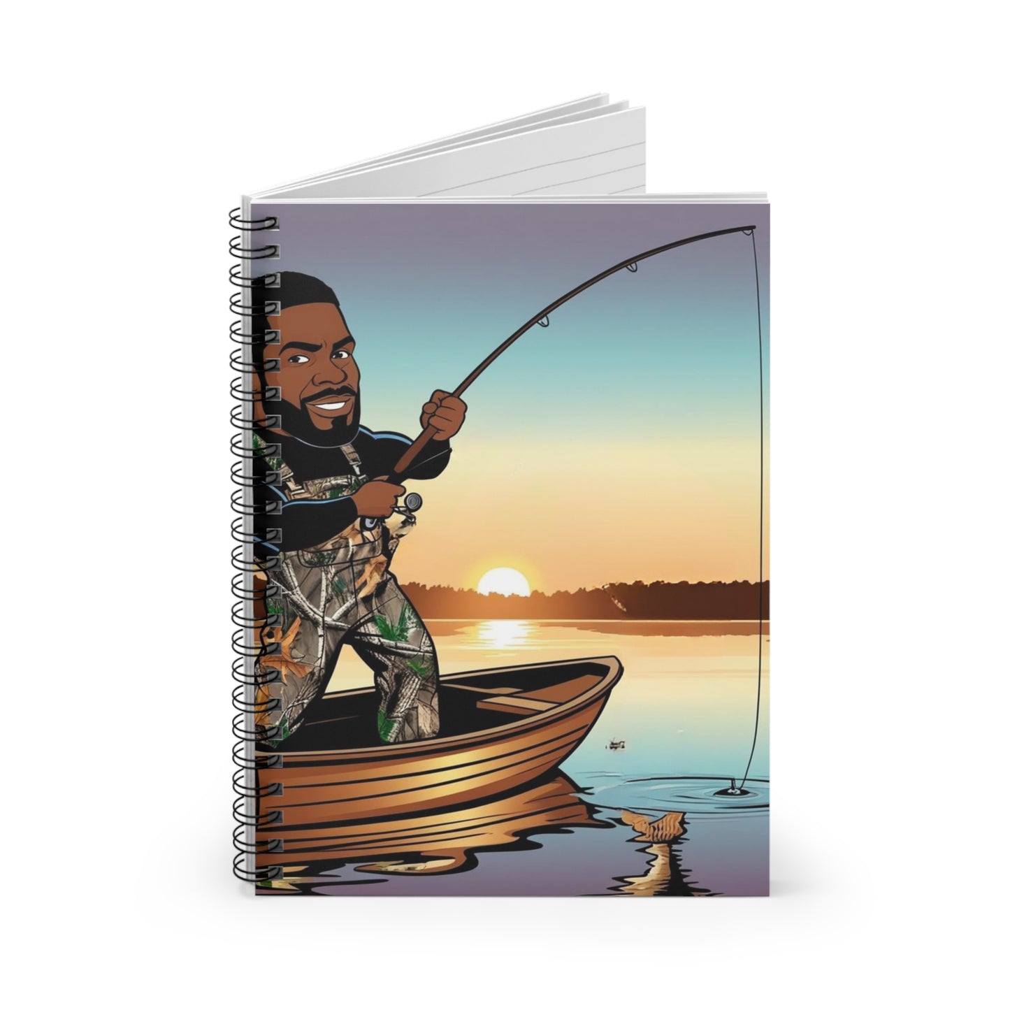 Handsome Fisherman Spiral Notebook