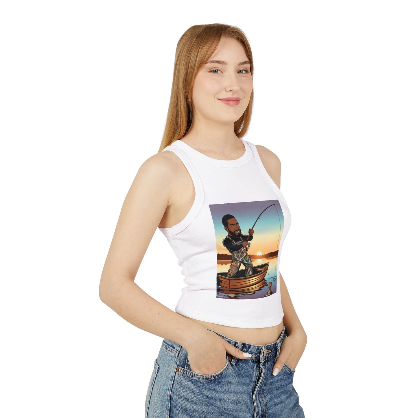 Handsome Fisherman Racer Tank Top for Women