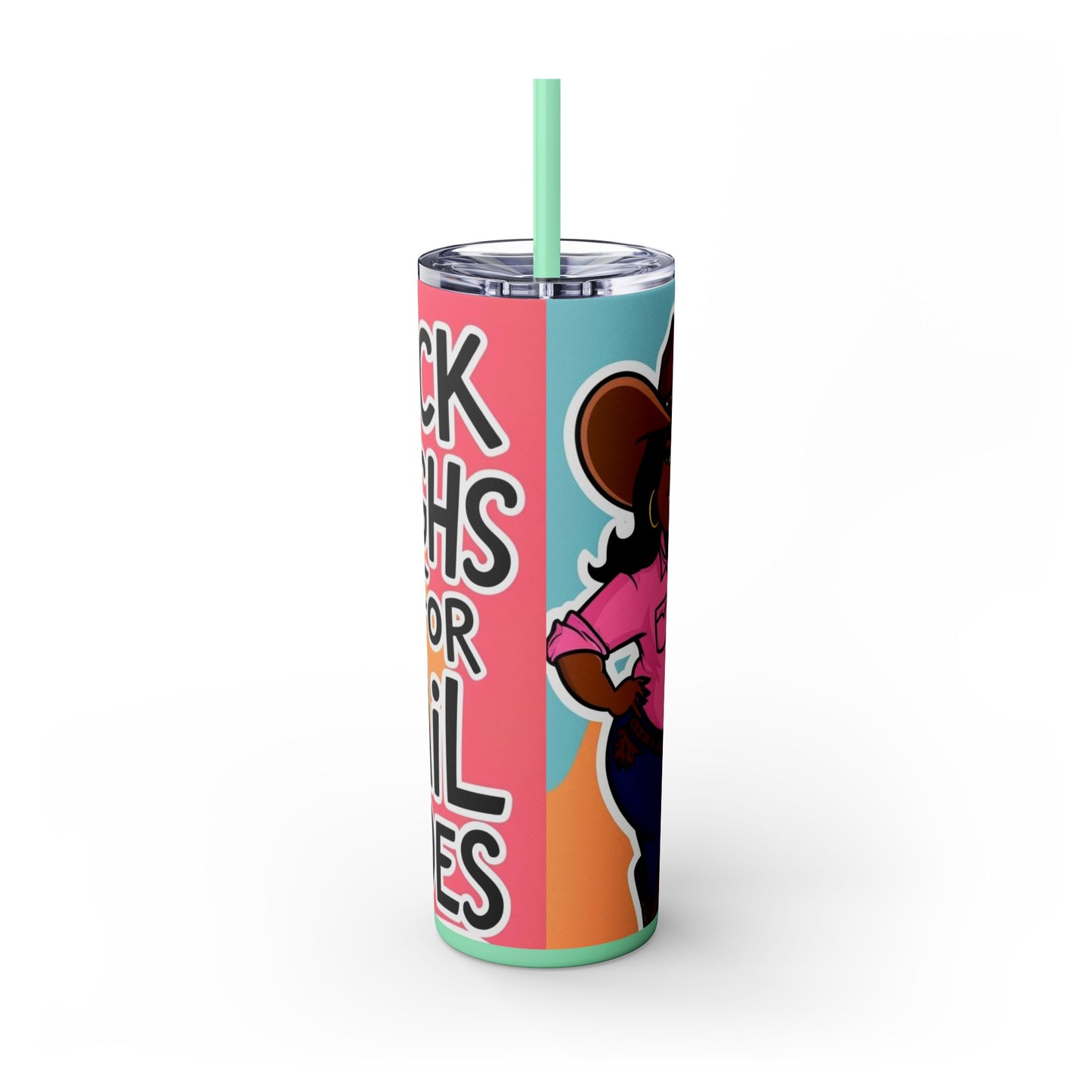 Thick Thighs 2 Skinny Tumbler with Straw, 20oz