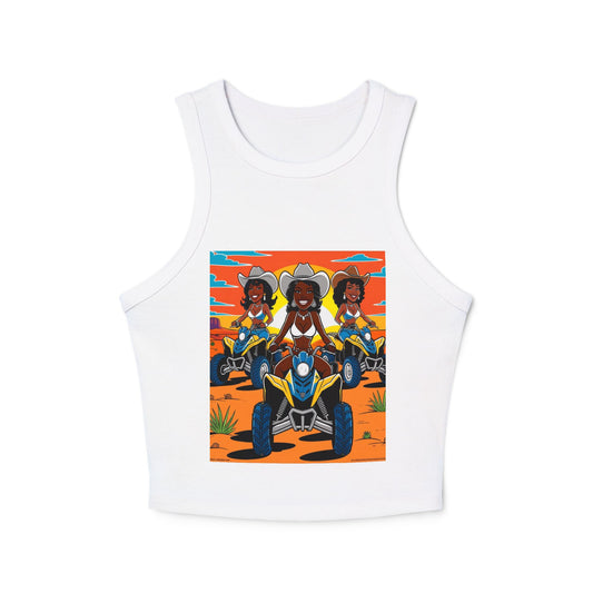 Sexy Off Roader Women's Micro Rib Racer Tank Top