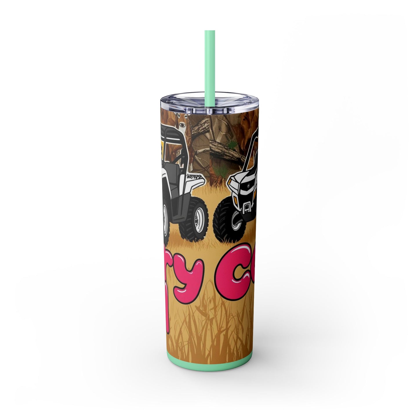 Country Girl Skinny Tumbler with Straw, 20oz