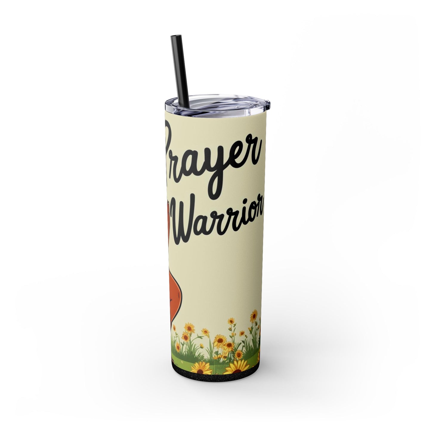 Prayer Warrior  20oz Skinny Tumbler with Straw