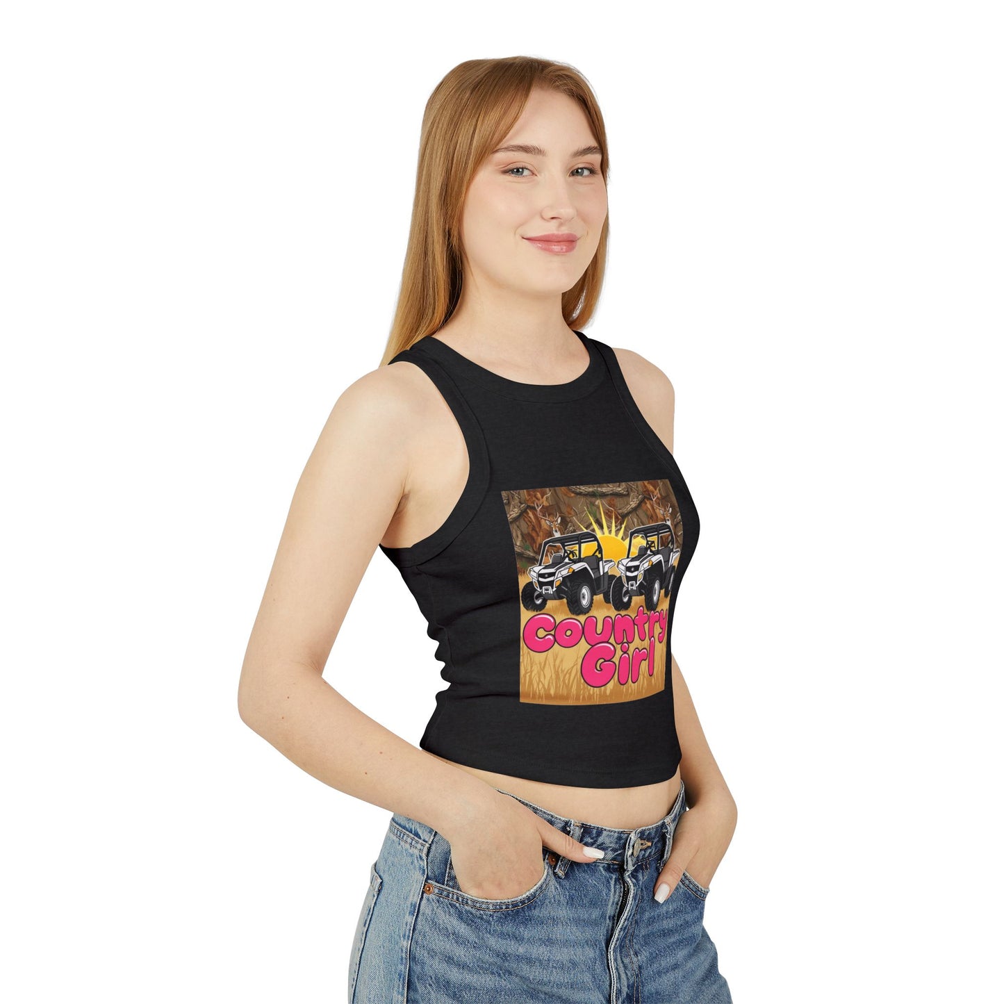 Country Girl Women's Micro Rib Racer Tank Top