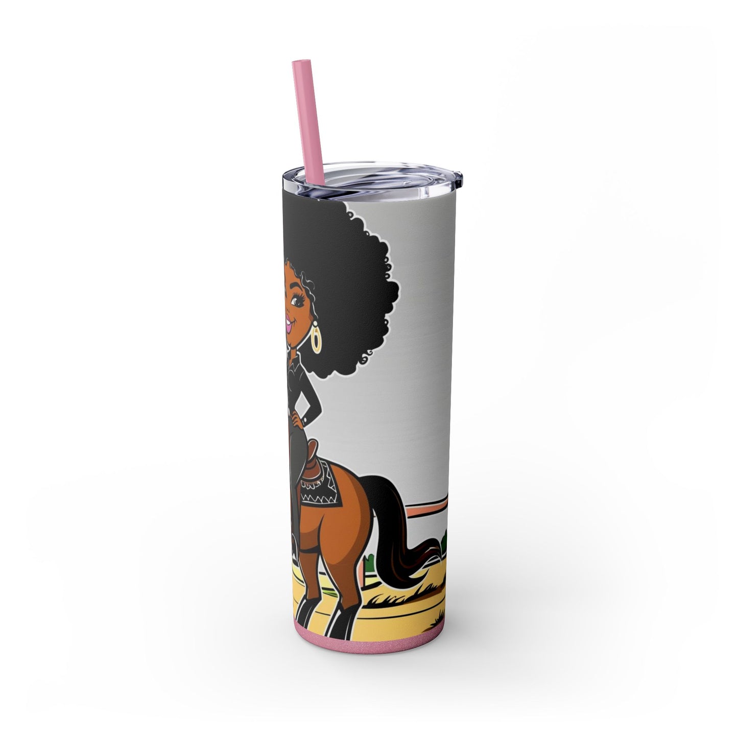 Confident Woman Skinny Tumbler with Straw - 20oz