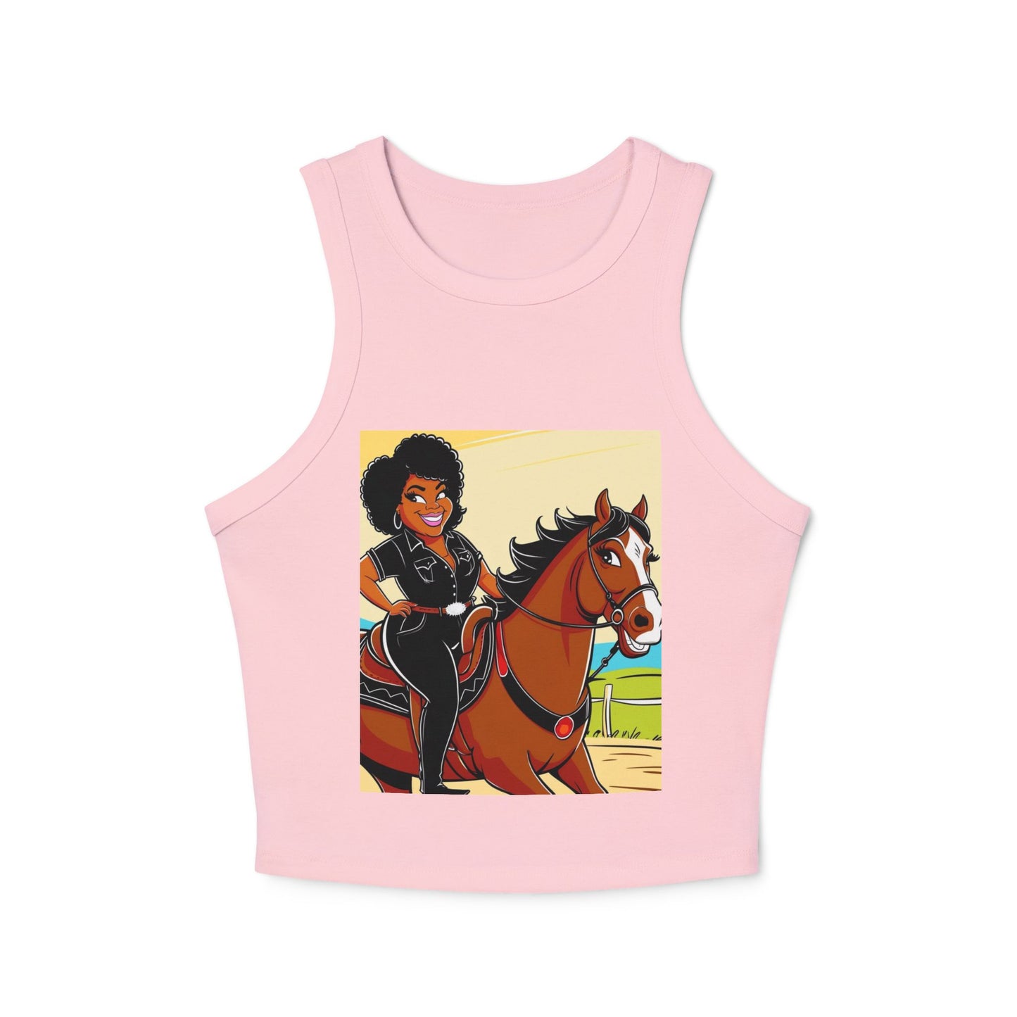 Sittin' Pretty Women's Micro Rib Racer Tank Top