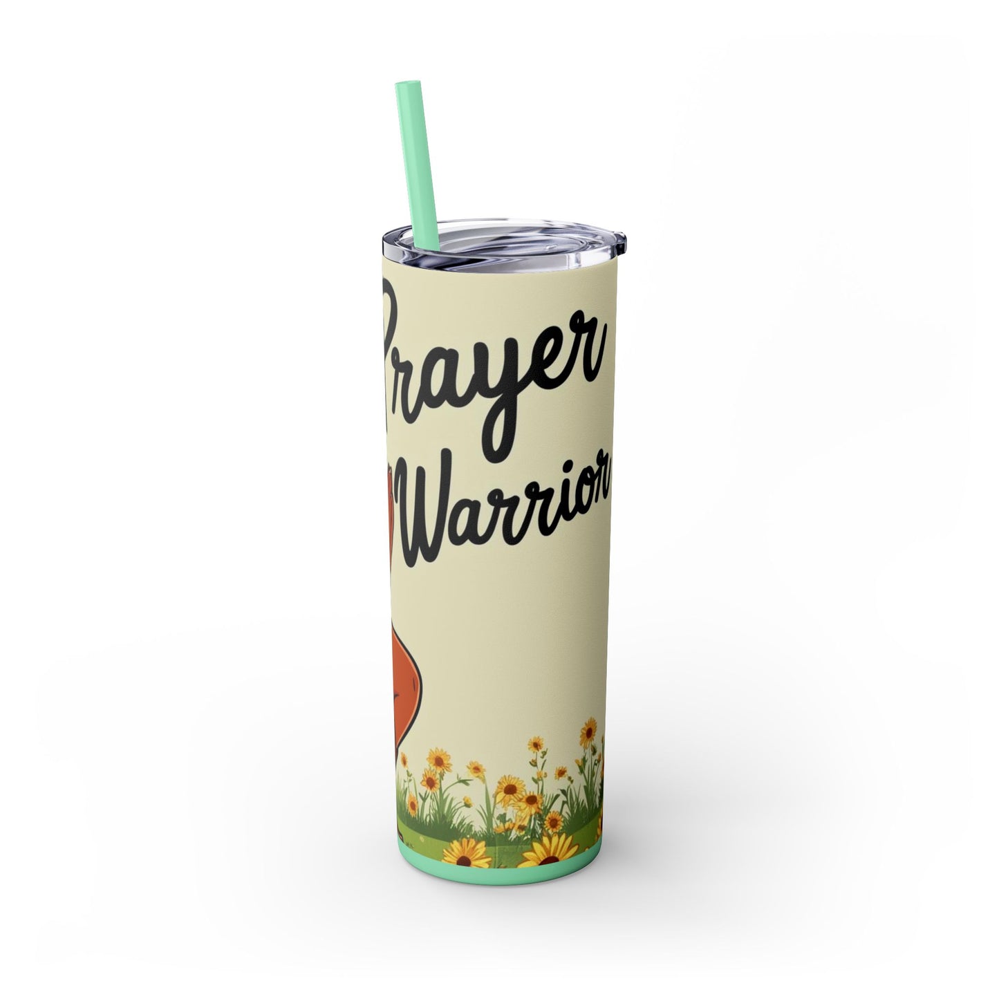 Prayer Warrior  20oz Skinny Tumbler with Straw