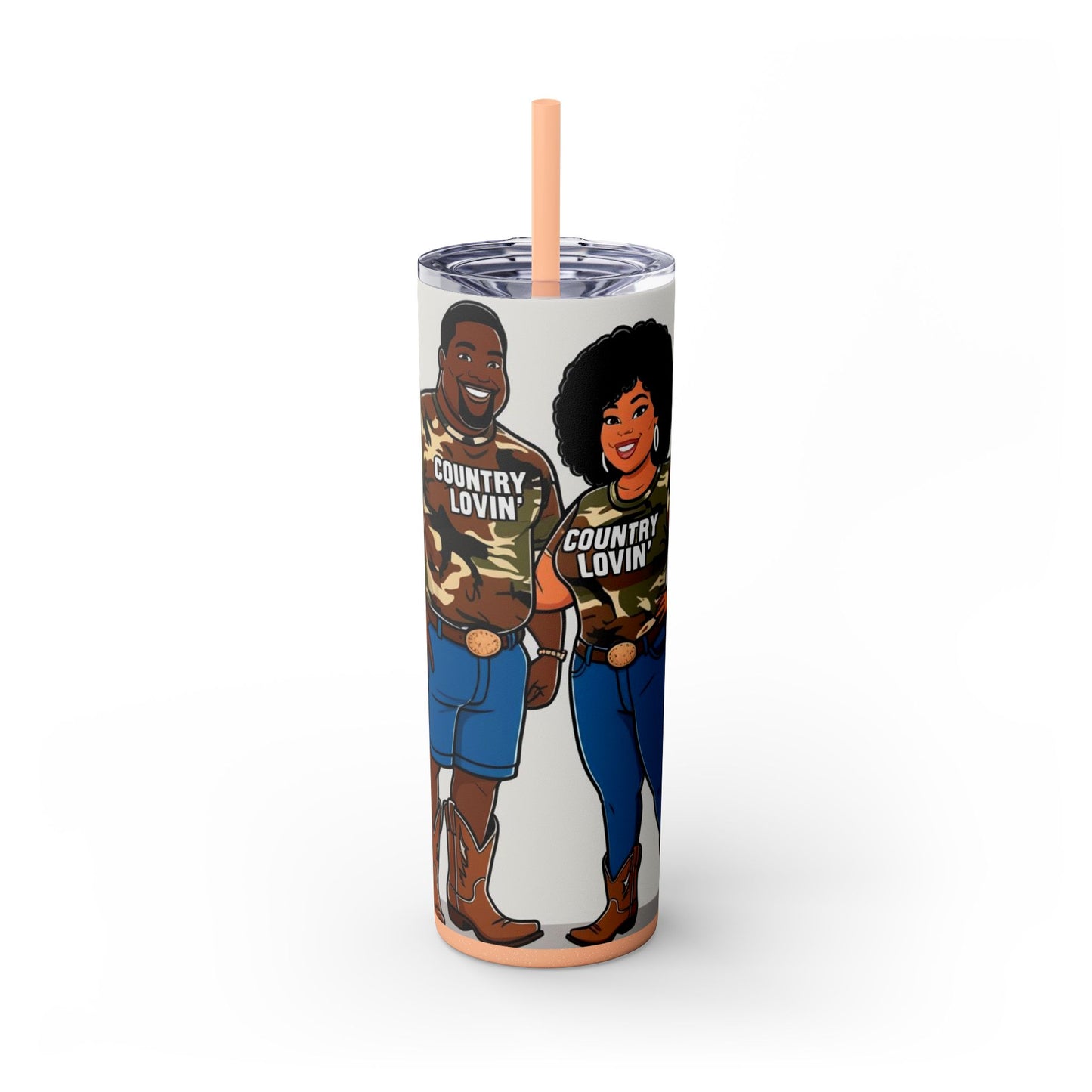 Country Lovin Skinny Tumbler with Straw, 20oz