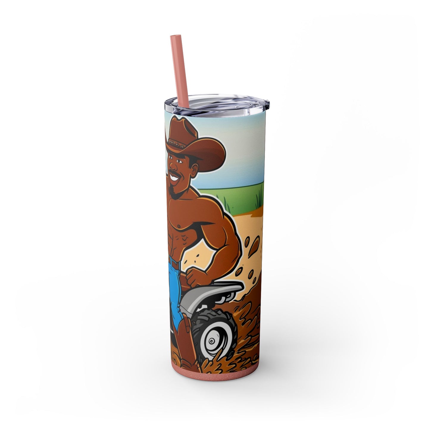 Big Boy Skinny Tumbler with Straw, 20oz
