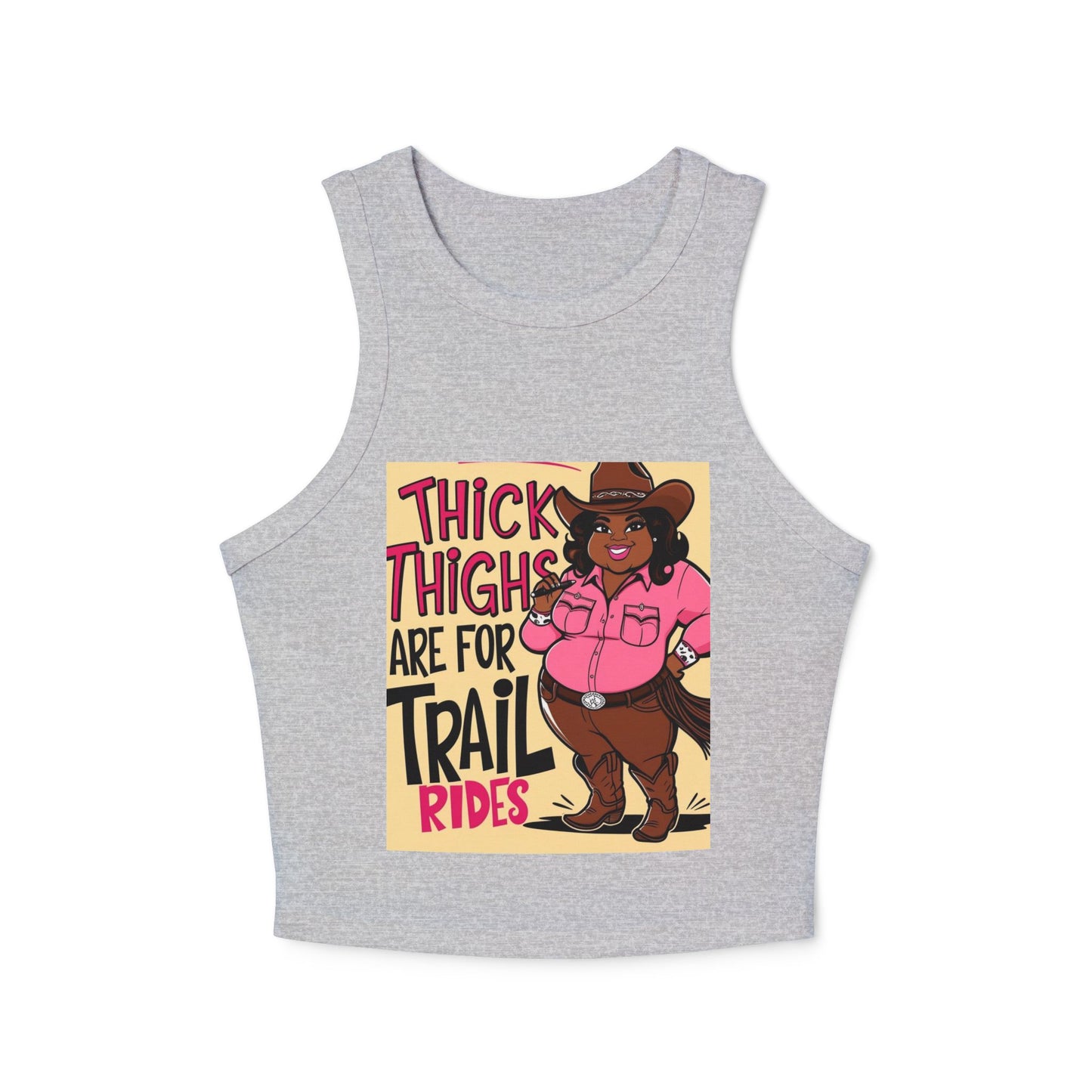 Thick Thighs Are For Trail Rides Women's Racer Tank Top