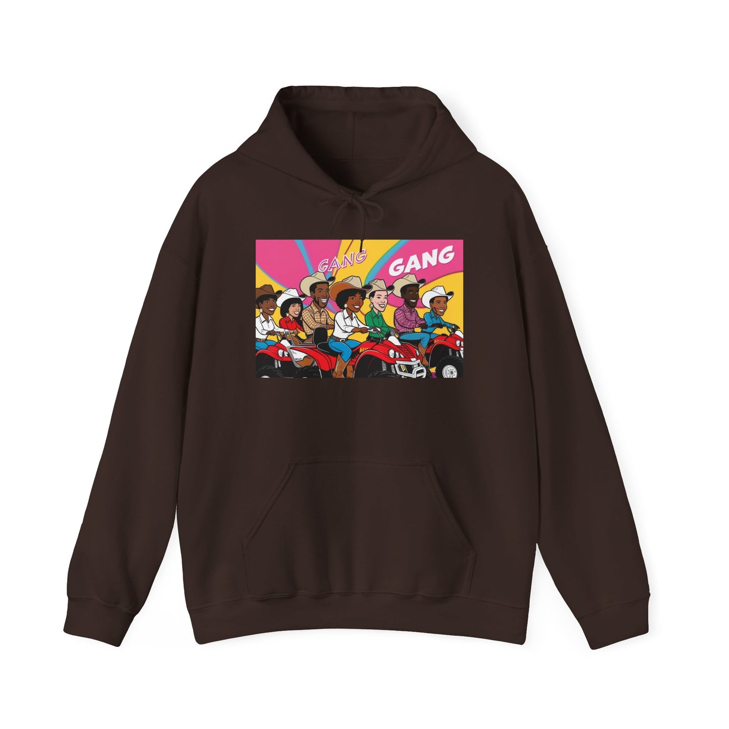 Retro Quad Gang Graphic Hoodie