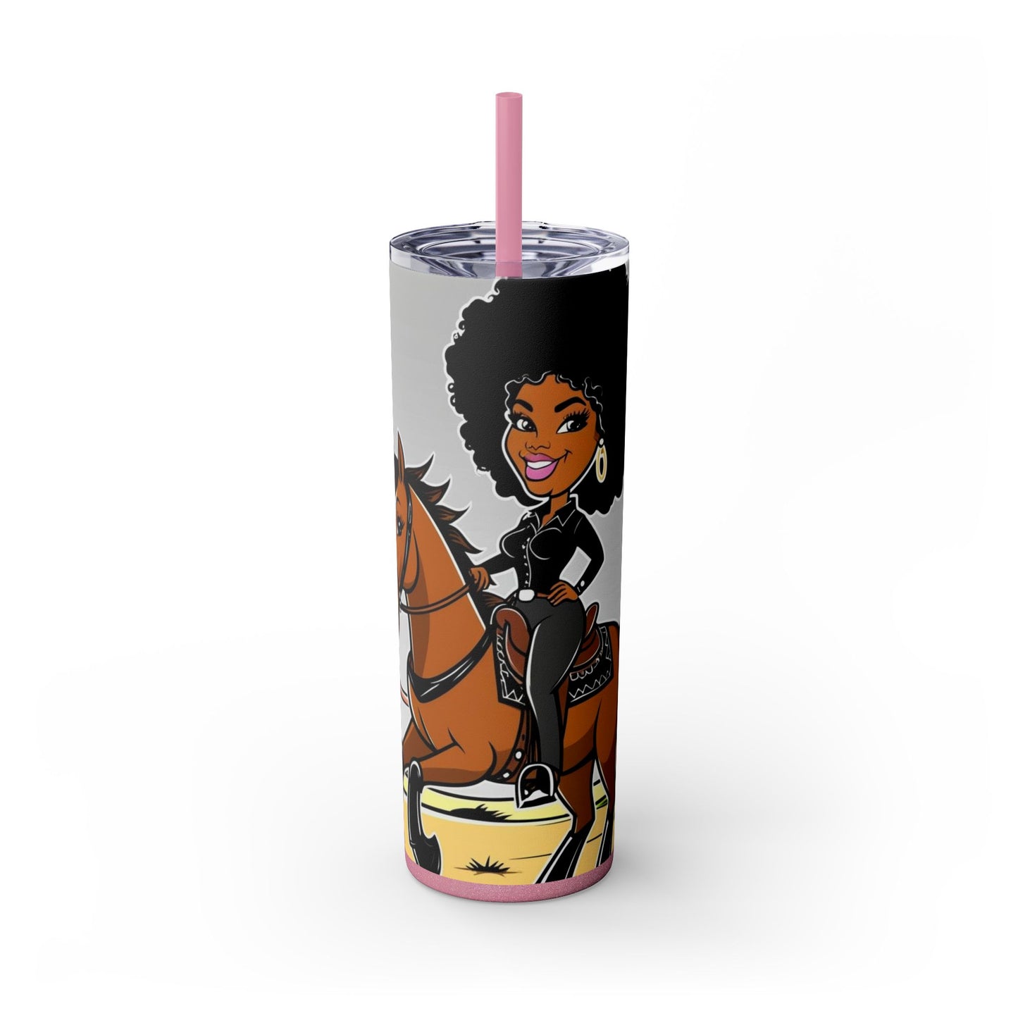 Confident Woman Skinny Tumbler with Straw - 20oz