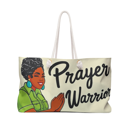 Prayer Warrior Weekender Bag - Floral Design for Soulful Getaways