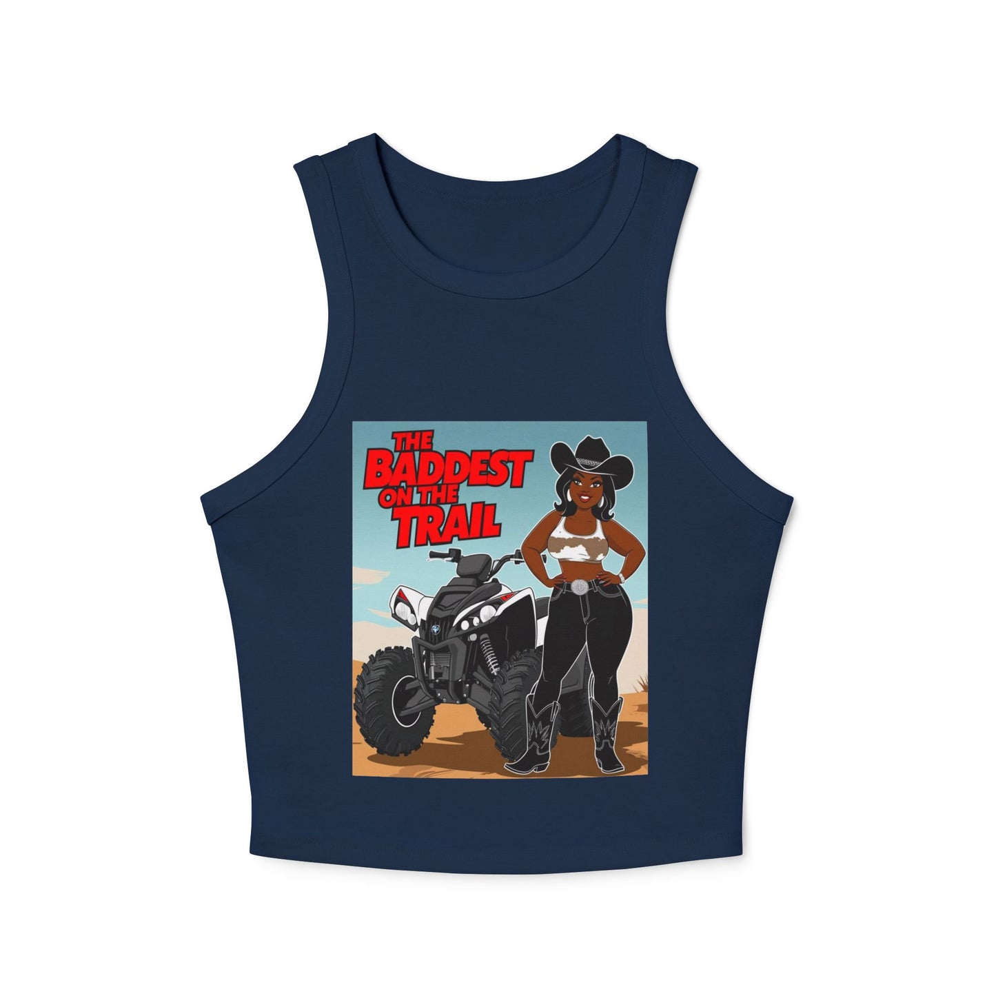Baddest on the Trail Women's Micro Rib Racer Tank Top