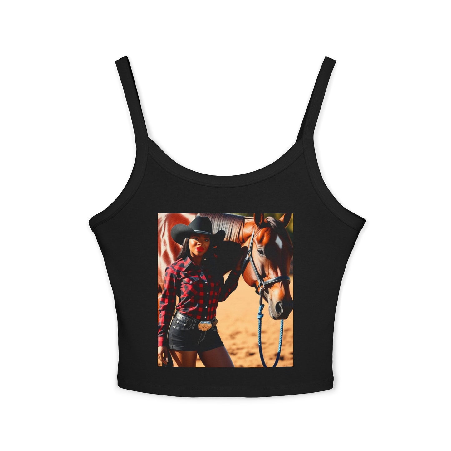 Black Beauty Spaghetti Strap Tank Top