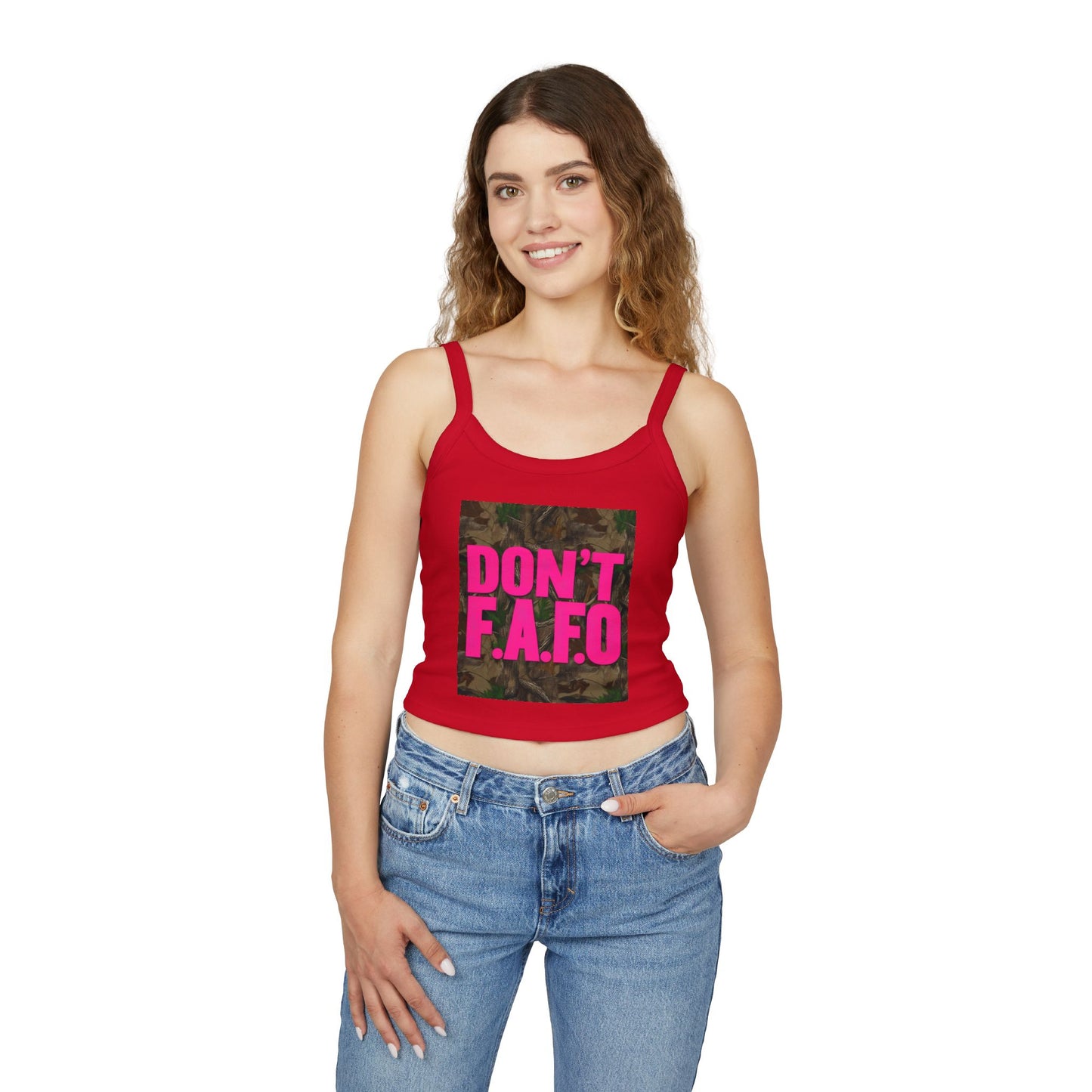 Don't F.A.F.O. Women’s Spaghetti Strap Tank Top