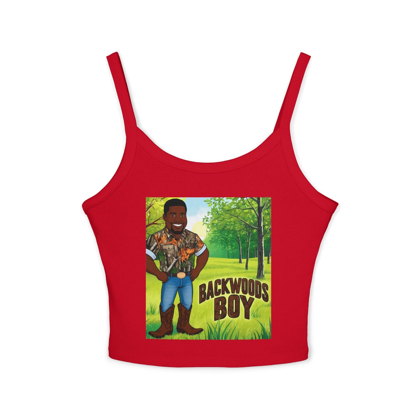 Backwoods Boy Spaghetti Strap Tank Top