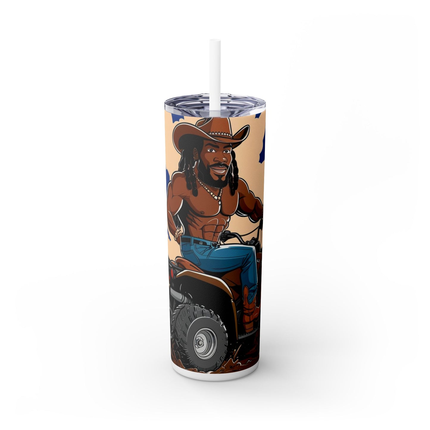 Sexy Locs Skinny Tumbler with Straw - 20oz